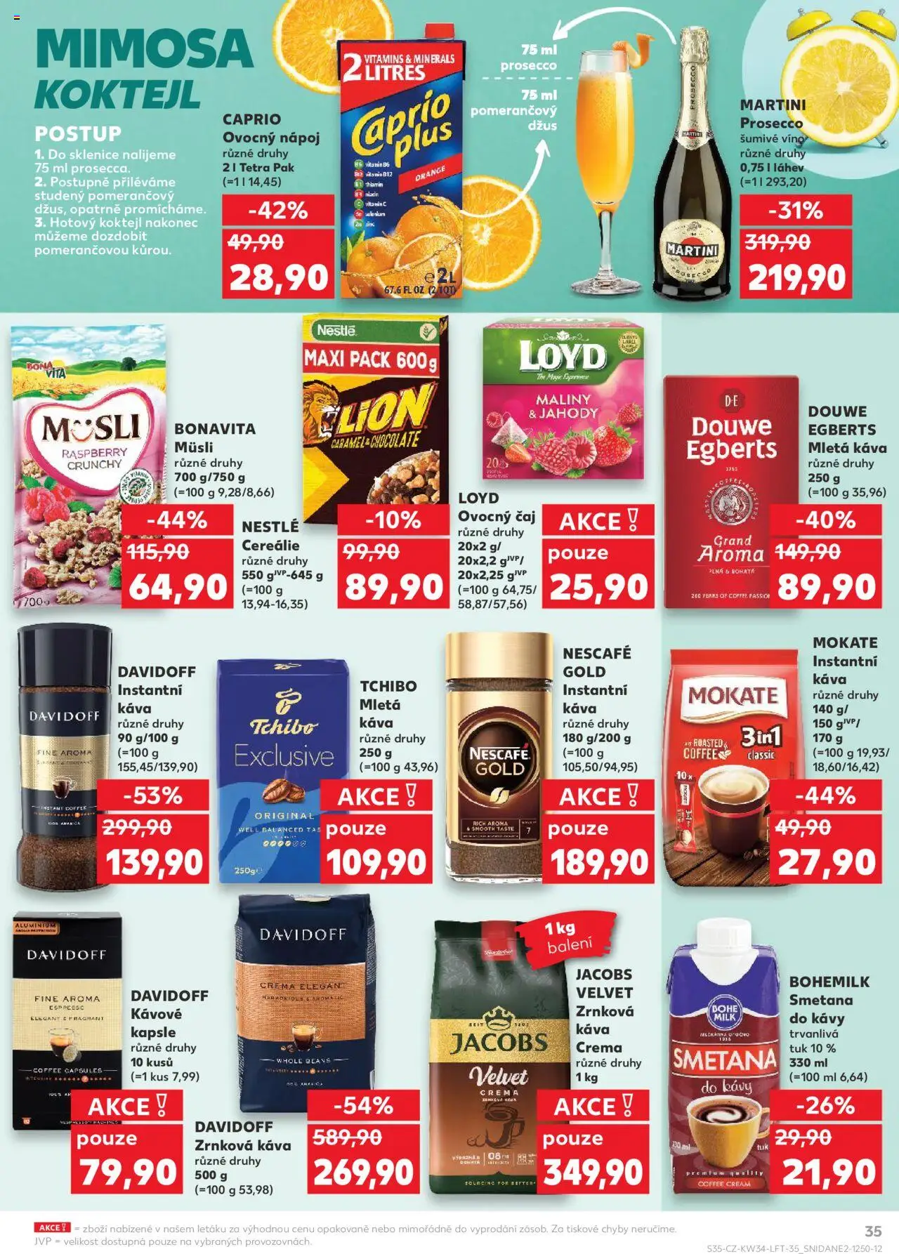 Kaufland leták - Plzeň od 20.08.2025 | Strana: 35 | Produkty: Víno, Smetana, Smetana do kávy, Müsli