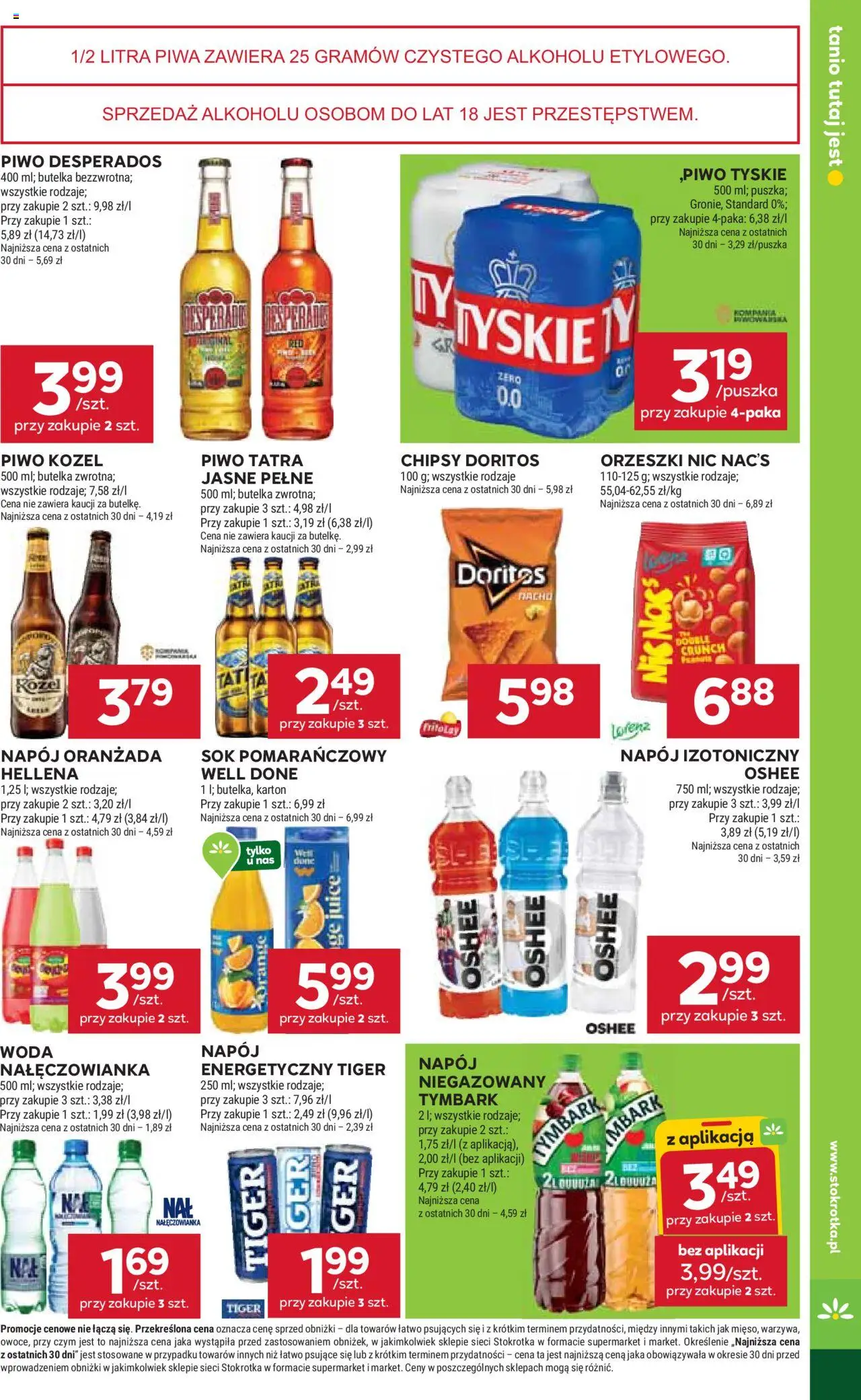 Stokrotka Gazetka od 18.09.2025 | Strona: 33 | Produkty: Sok pomarańczowy, Piwo Desperados, Doritos, Sok