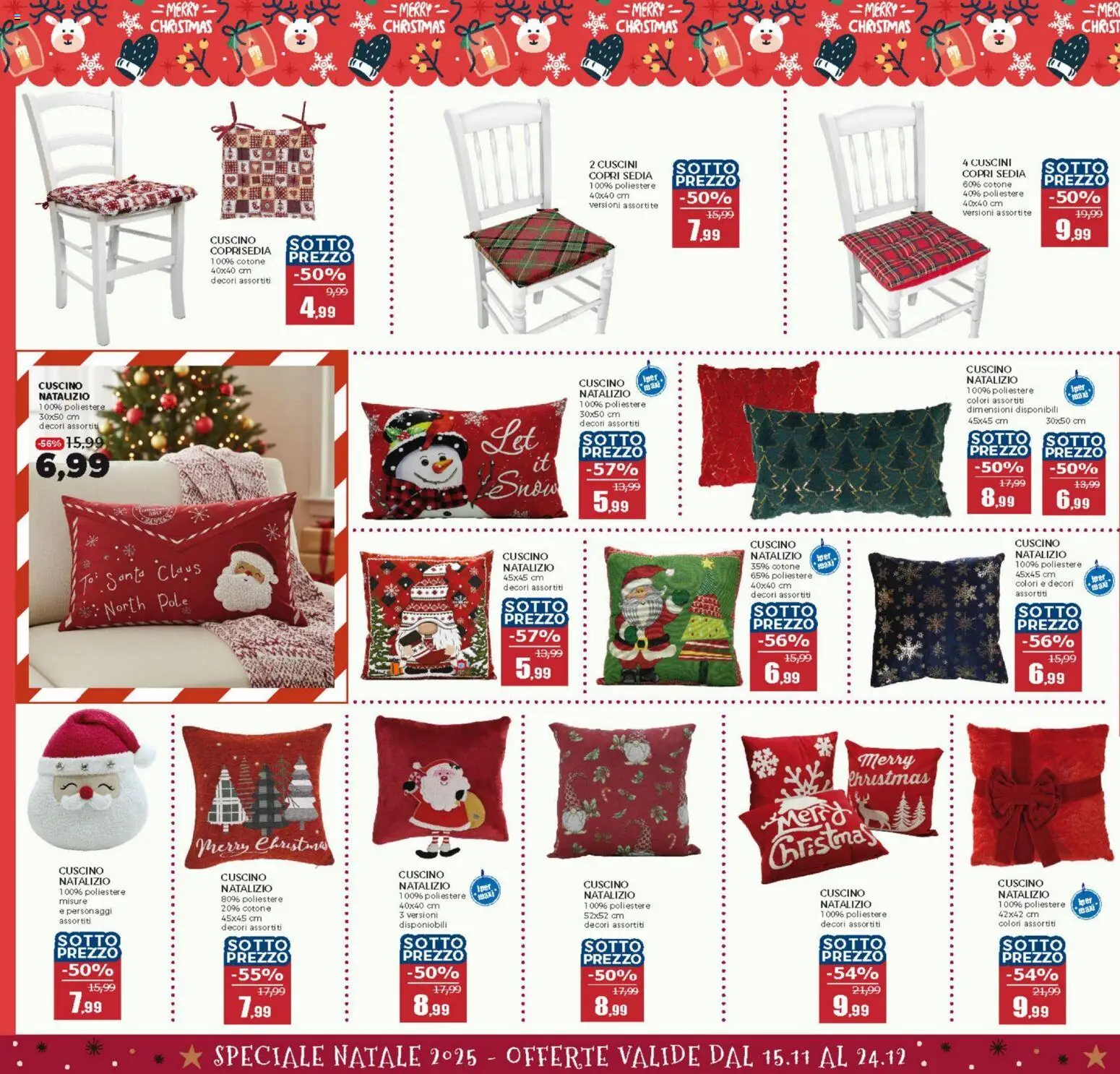 Volantino Happy Casa del 15.11.2025 | Pagina: 36 | Prodotti: Cuscino, Sedia, Coprisedia