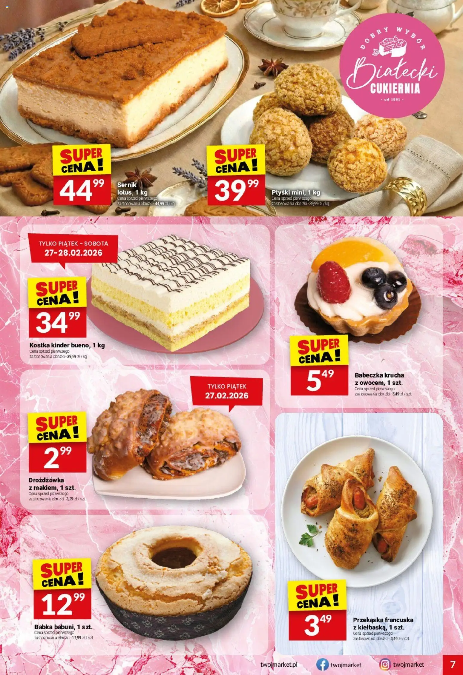 Twój Market Gazetka od 25.02.2026 | Strona: 7 | Produkty: Babka