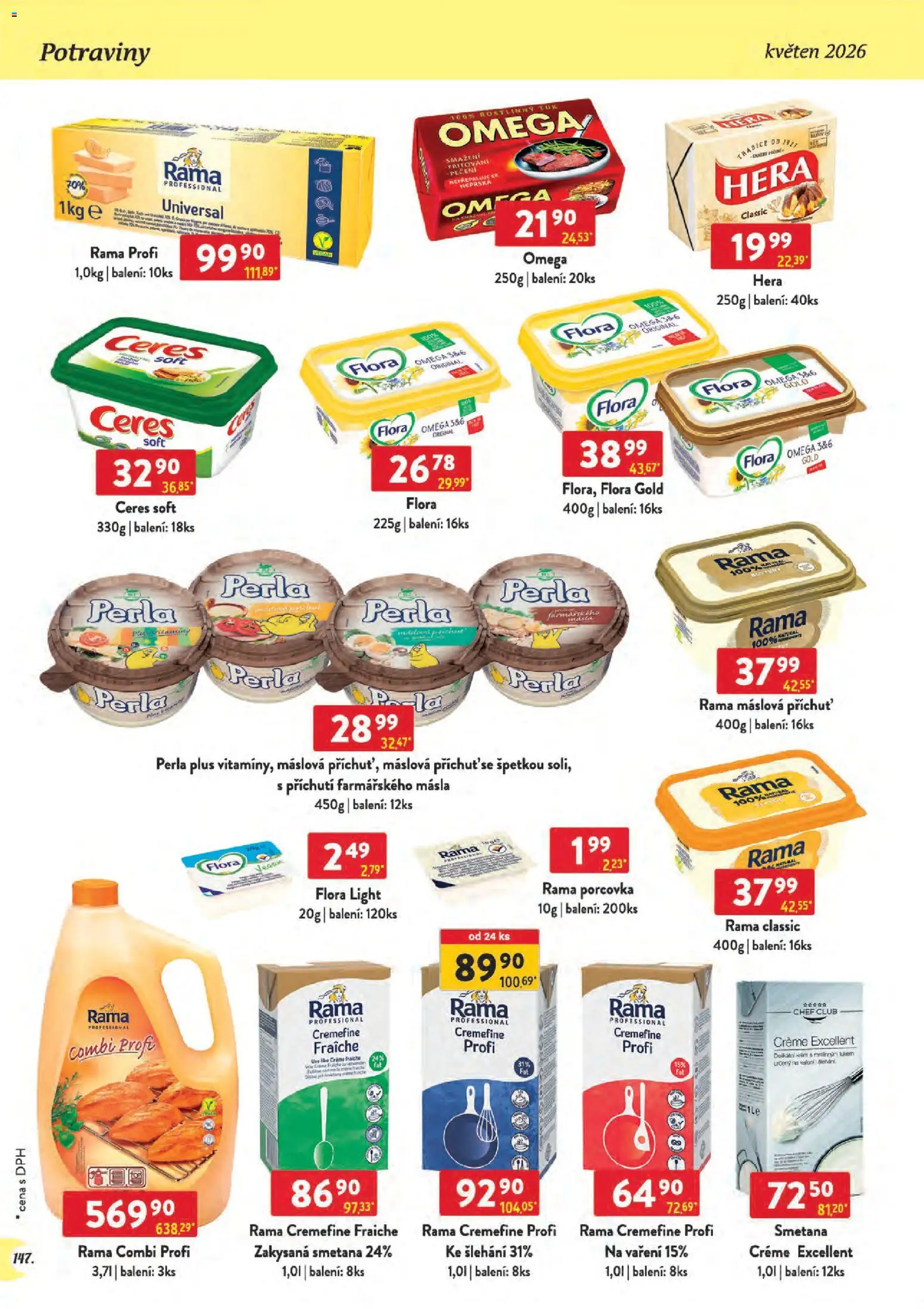 Astur & Qanto leták - Velkoobchod 05/2026 od 01.05.2026 | Strana: 147 | Produkty: Rama, Omega, Creme fraiche, Potraviny