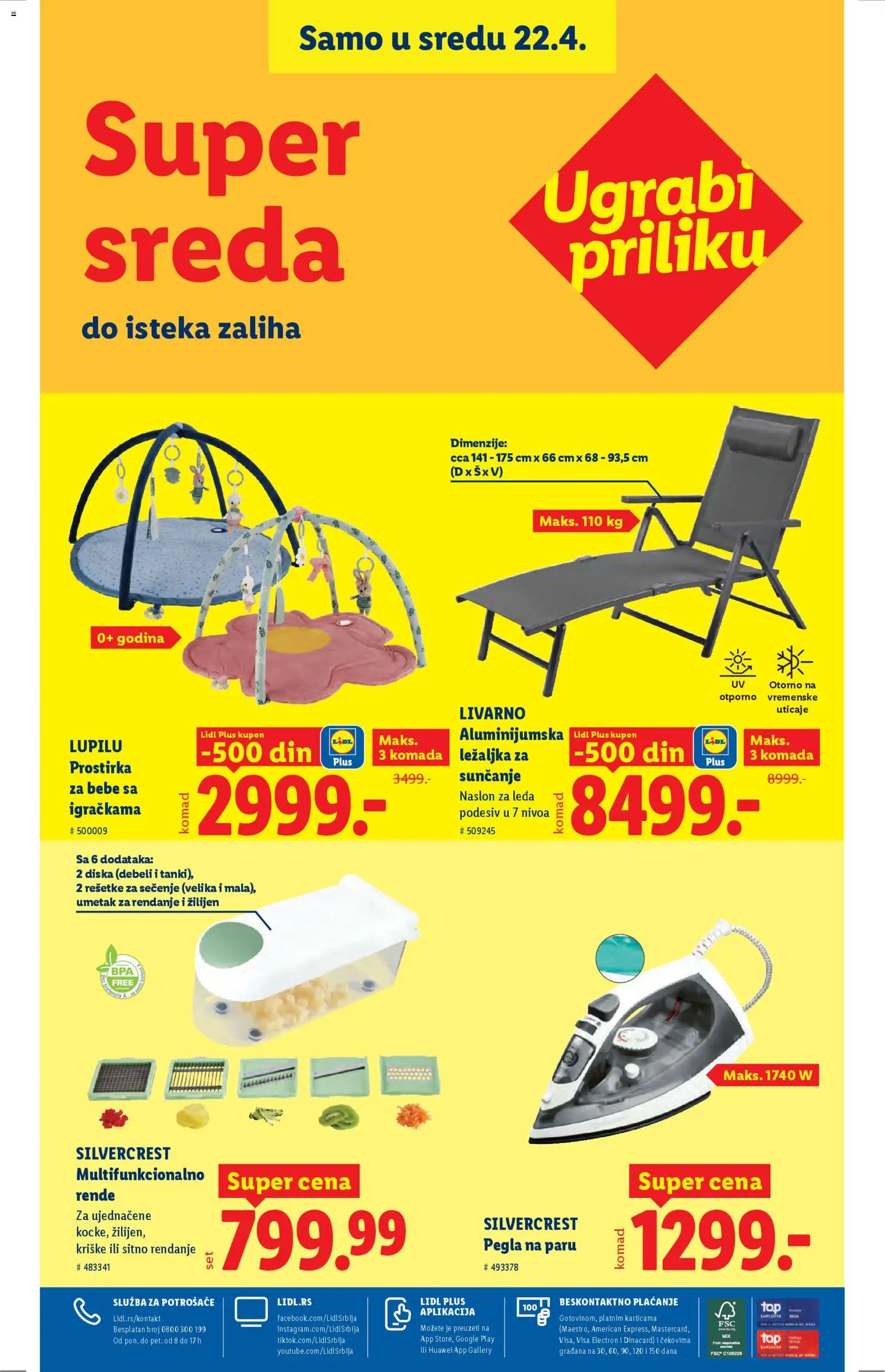 Lidl katalog - važi od 16.04.2026 | Strana: 90 | Proizvode: Silvercrest, Ležaljka, Rende, Pegla na paru