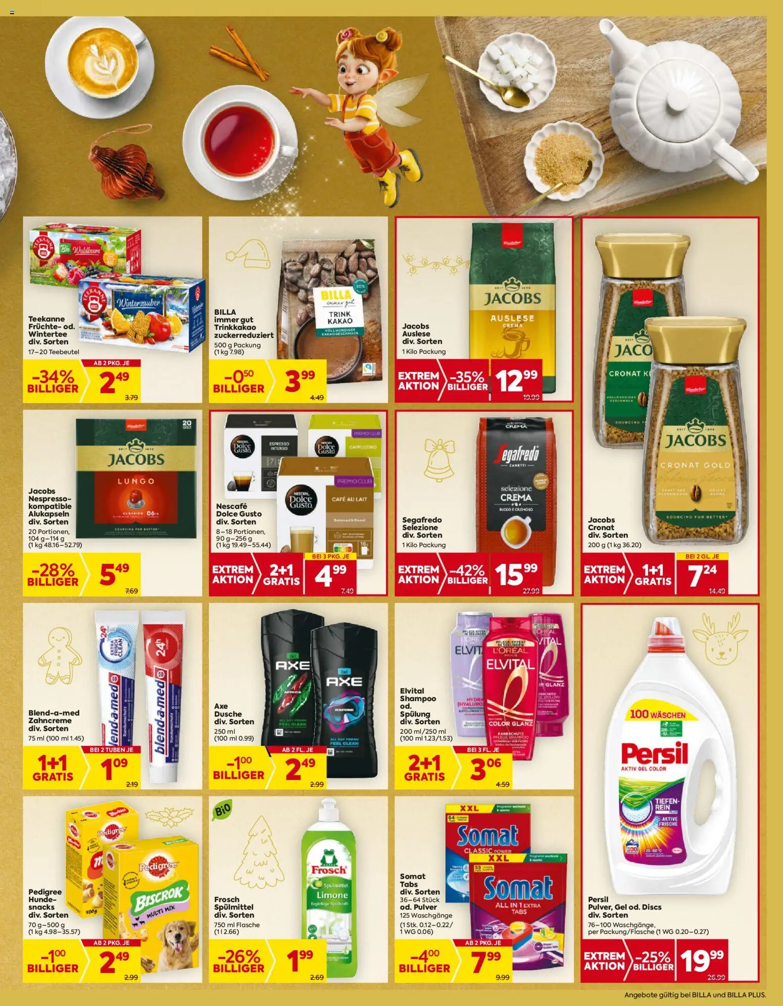 Billa AT akciós ujság - amely érvényes a következő dátumtól: 18.12.2025 | Oldal: 15 | Termékek: Dolce Gusto, Persil, Somat, Cappuccino