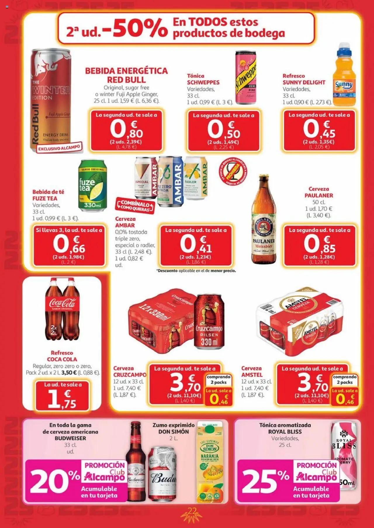 Alcampo - Canarias │ válido desde el 25.09.2025 | Página: 22 | Productos: Cerveza, Ροζ πιπέρι, Té, Apple