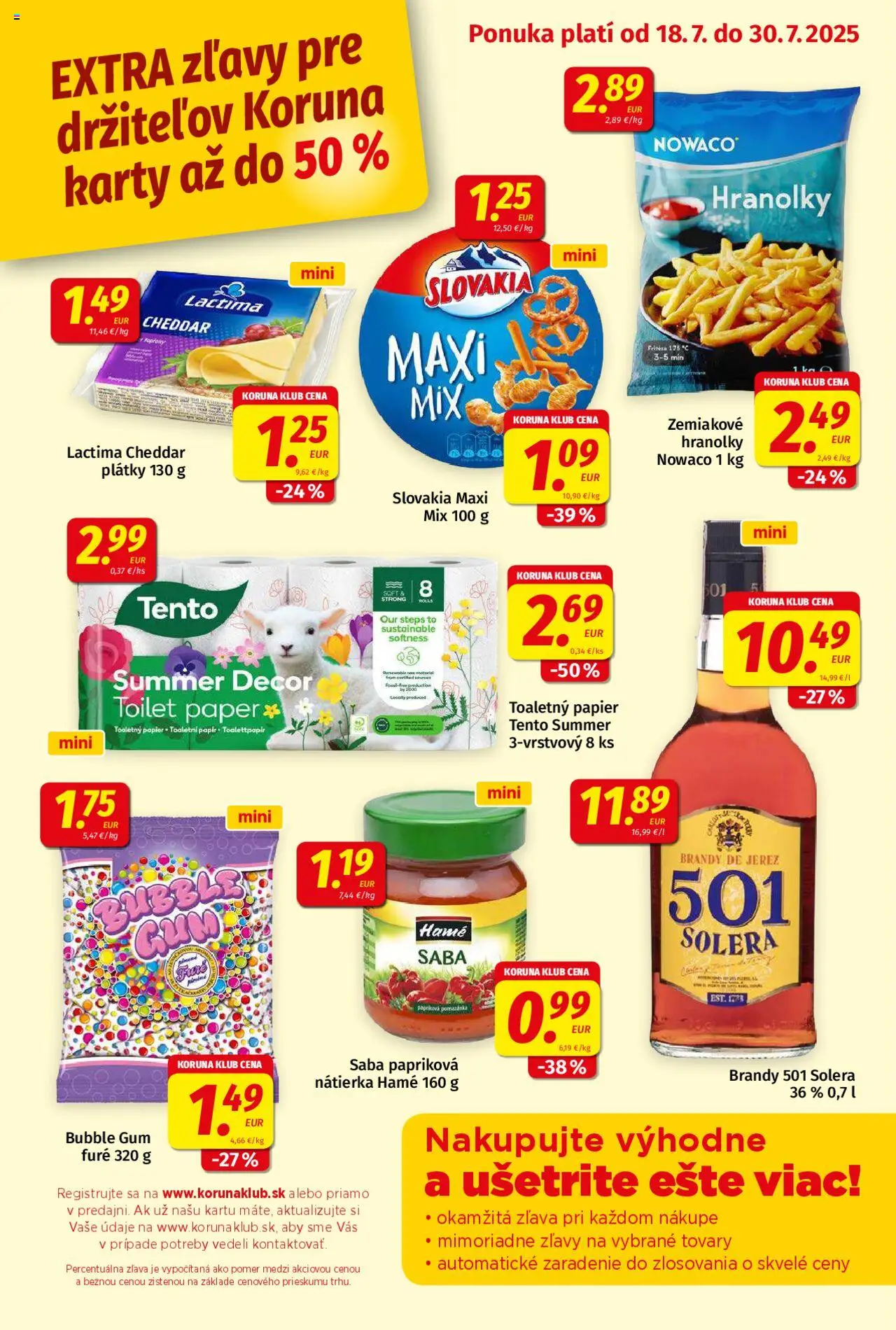 Koruna leták │ platný od 18.07.2025 | Strana: 9 | Produkty: Toaletný papier, Brandy
