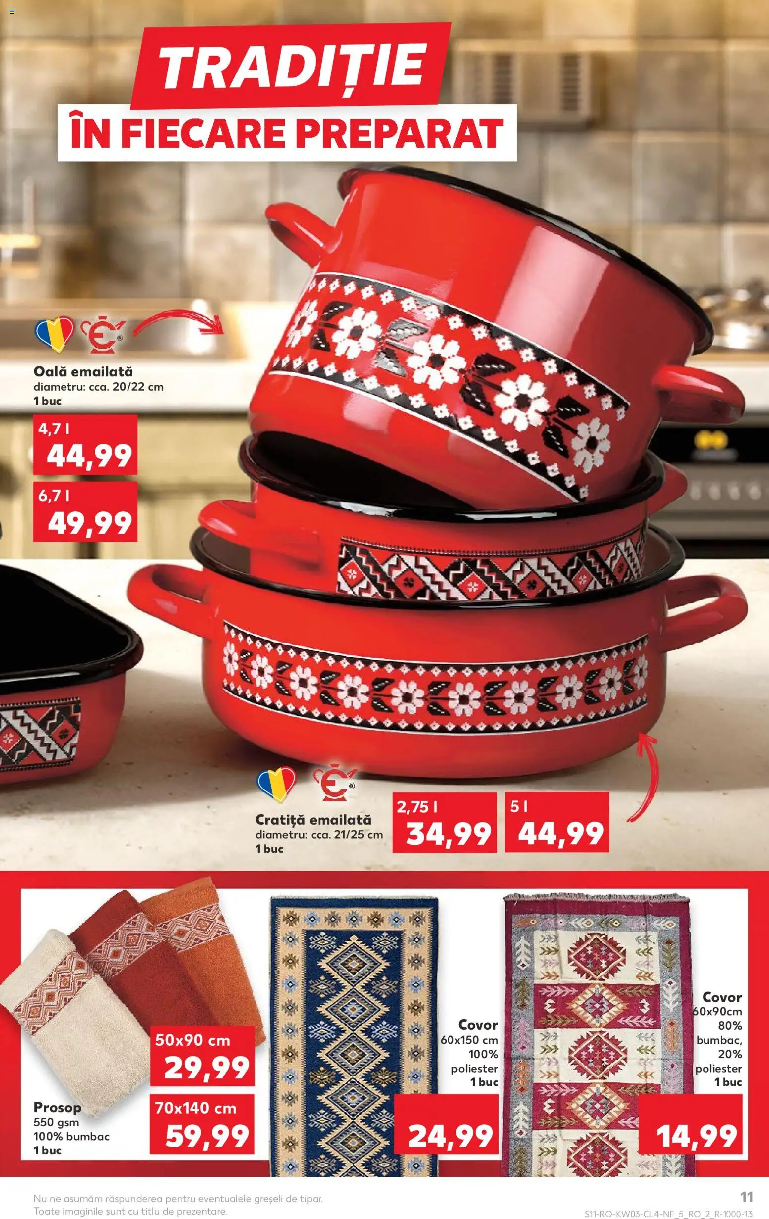 Noul catalog Kaufland – valabil de la 14.01.2026 | Pagină: 11 | Produse: Cratiță, Oală, Covor