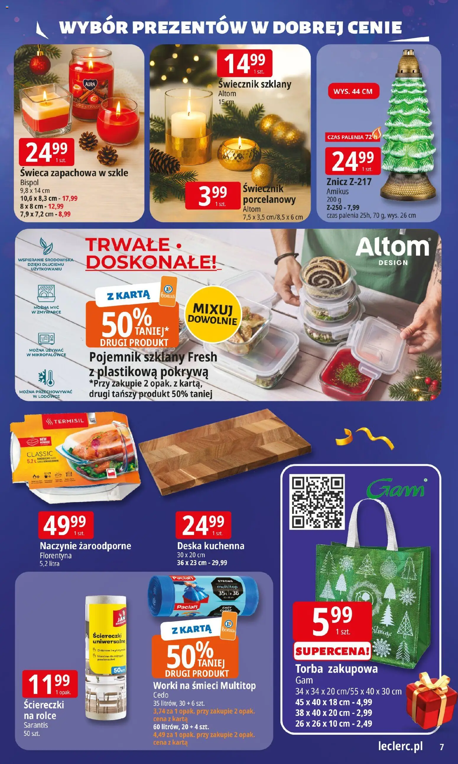 E.Leclerc Gazetka - Zielona Góra prezenty od 02.12.2025 | Strona: 8 | Produkty: Karta, Torba, Naczynie żaroodporne
