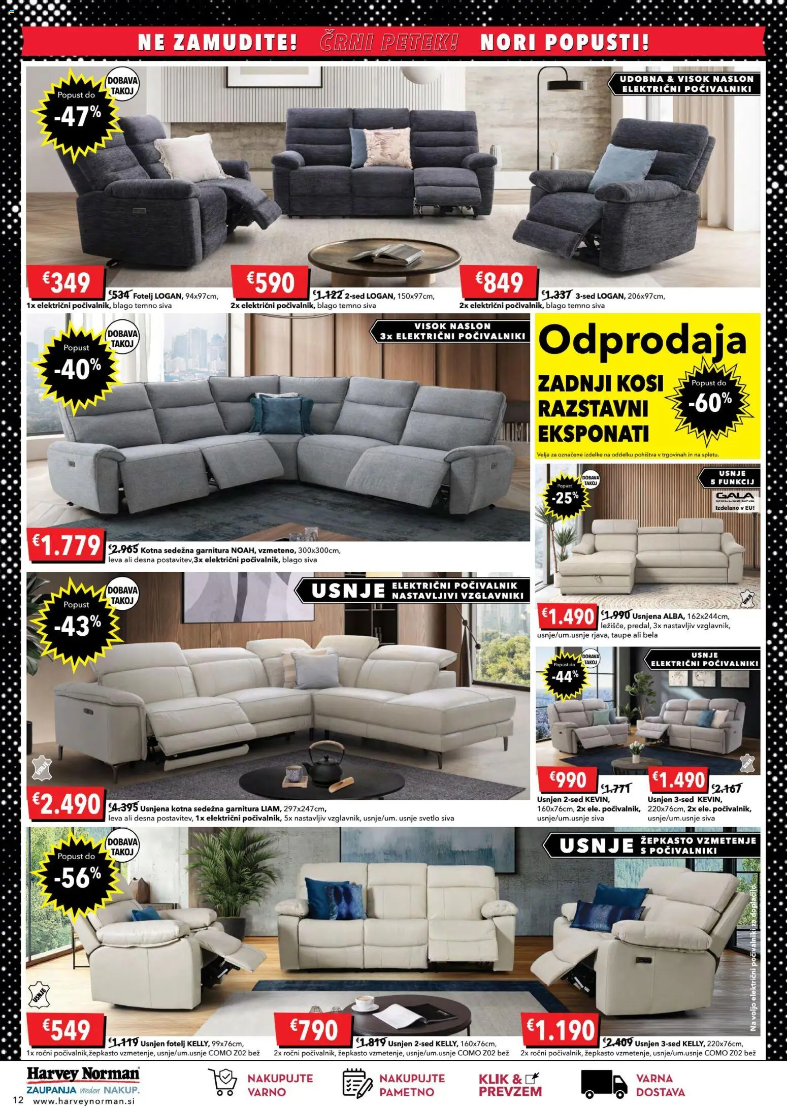 Novi Harvey Norman katalog ponudbe – veljaven od 23.10.2025 | Stran: 12 | Izdelki: Sedezna garnitura, Fotelj