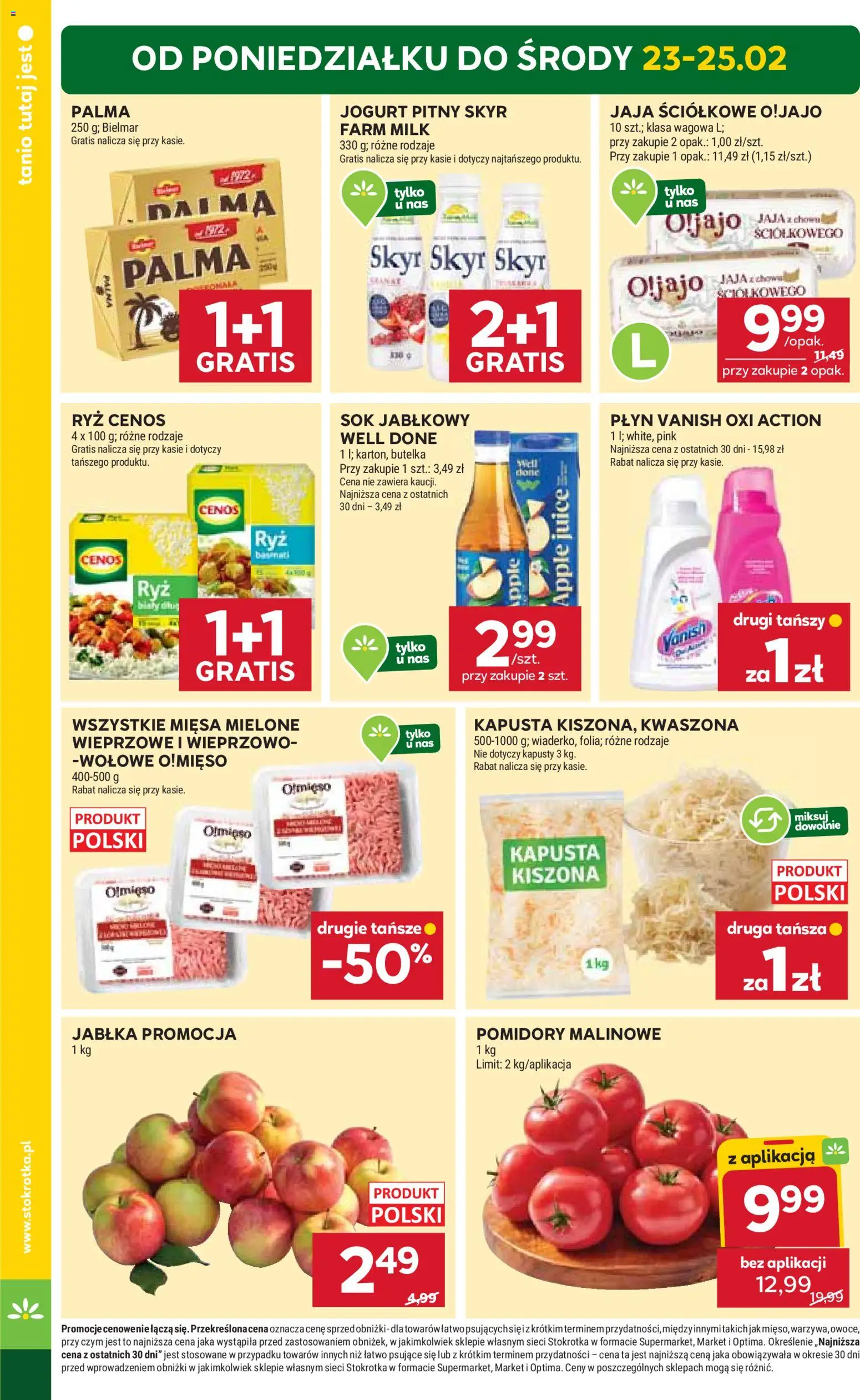 Stokrotka Gazetka - Market od 19.02.2026 | Strona: 6 | Produkty: Vanish, Stokrotka, Sok jabłkowy, Skyr