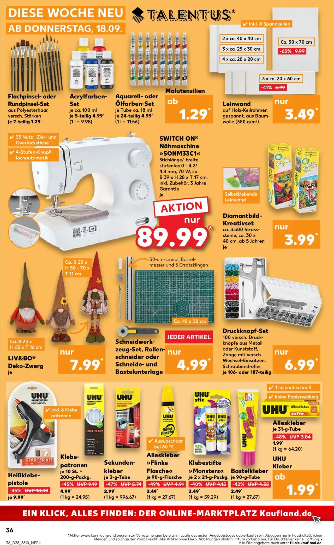 Kaufland prospekt Potsdam	 – gültig ab 18.09.2025 | Seite: 36 | Produkte: Nähmaschine