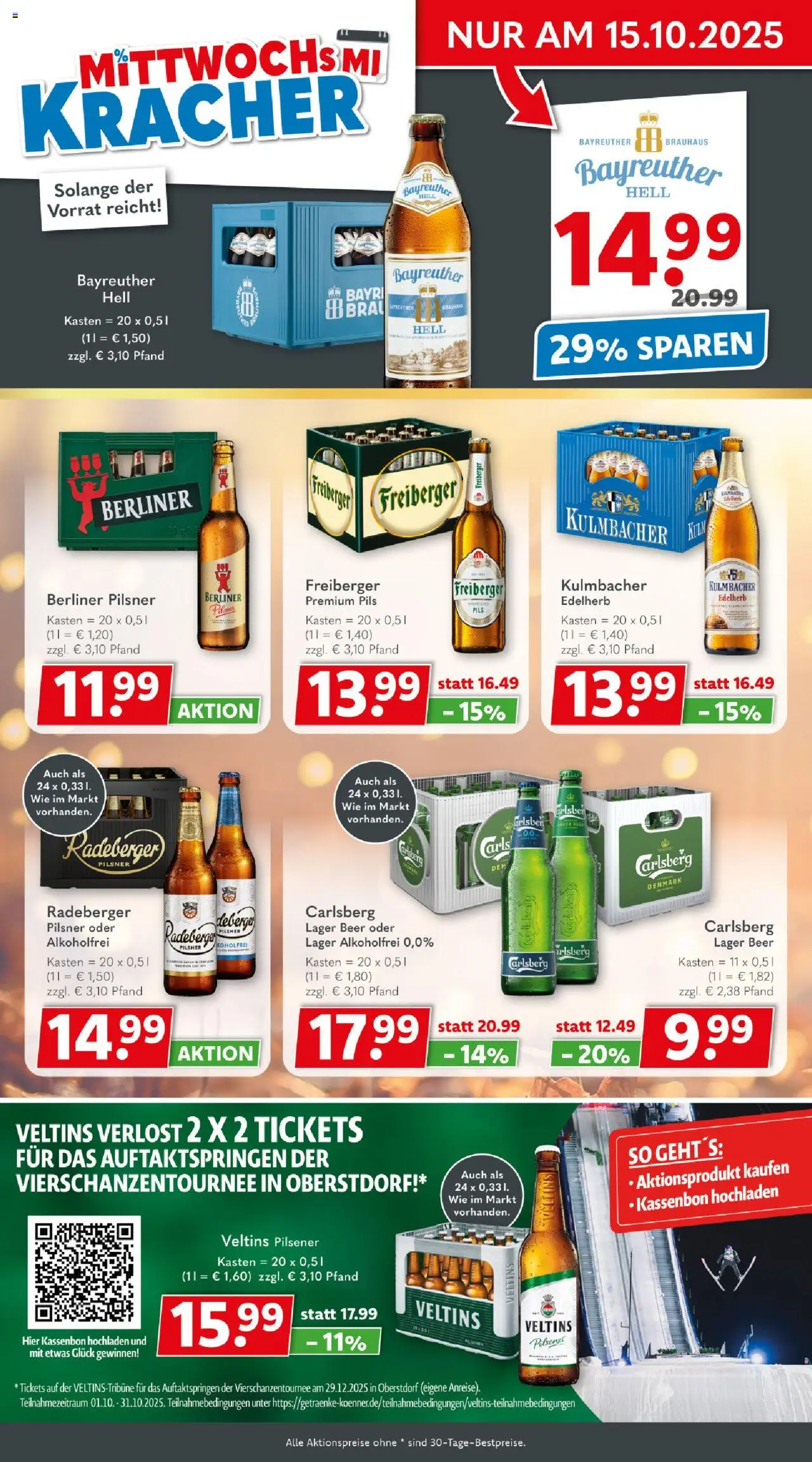 Getränkeland Prospekt 	 – gültig ab 13.10.2025 | Seite: 2 | Produkte: Berliner, Pils, Radeberger pilsner, Veltins