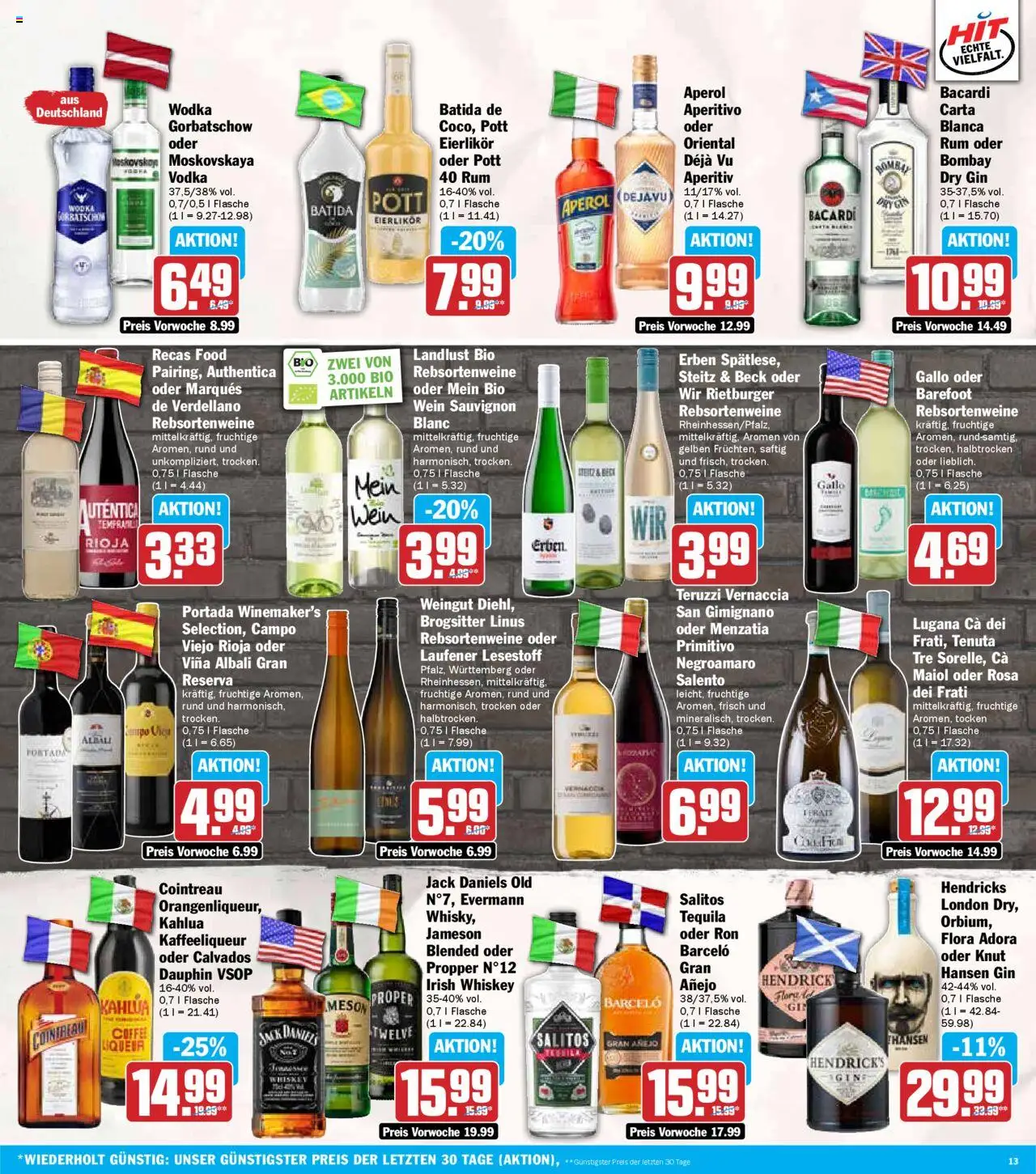 HIT Prospekt 	 - gültig ab dem 28.07.2025 | Seite: 13 | Produkte: Rum, Jack Daniel's, Tequila, Whiskey