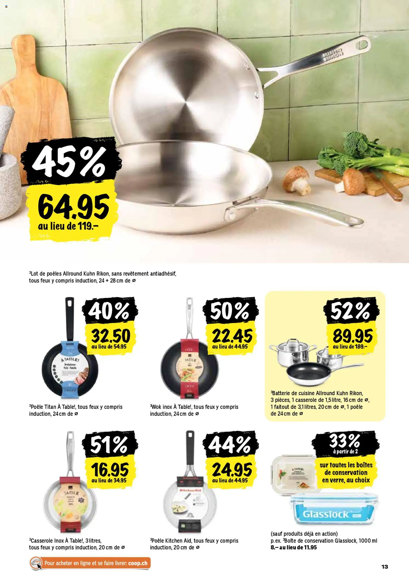 Coop - Les actions de la semaine – gültig ab 26.02.2026 | Seite: 13 | Produkte: Batterie, Wok