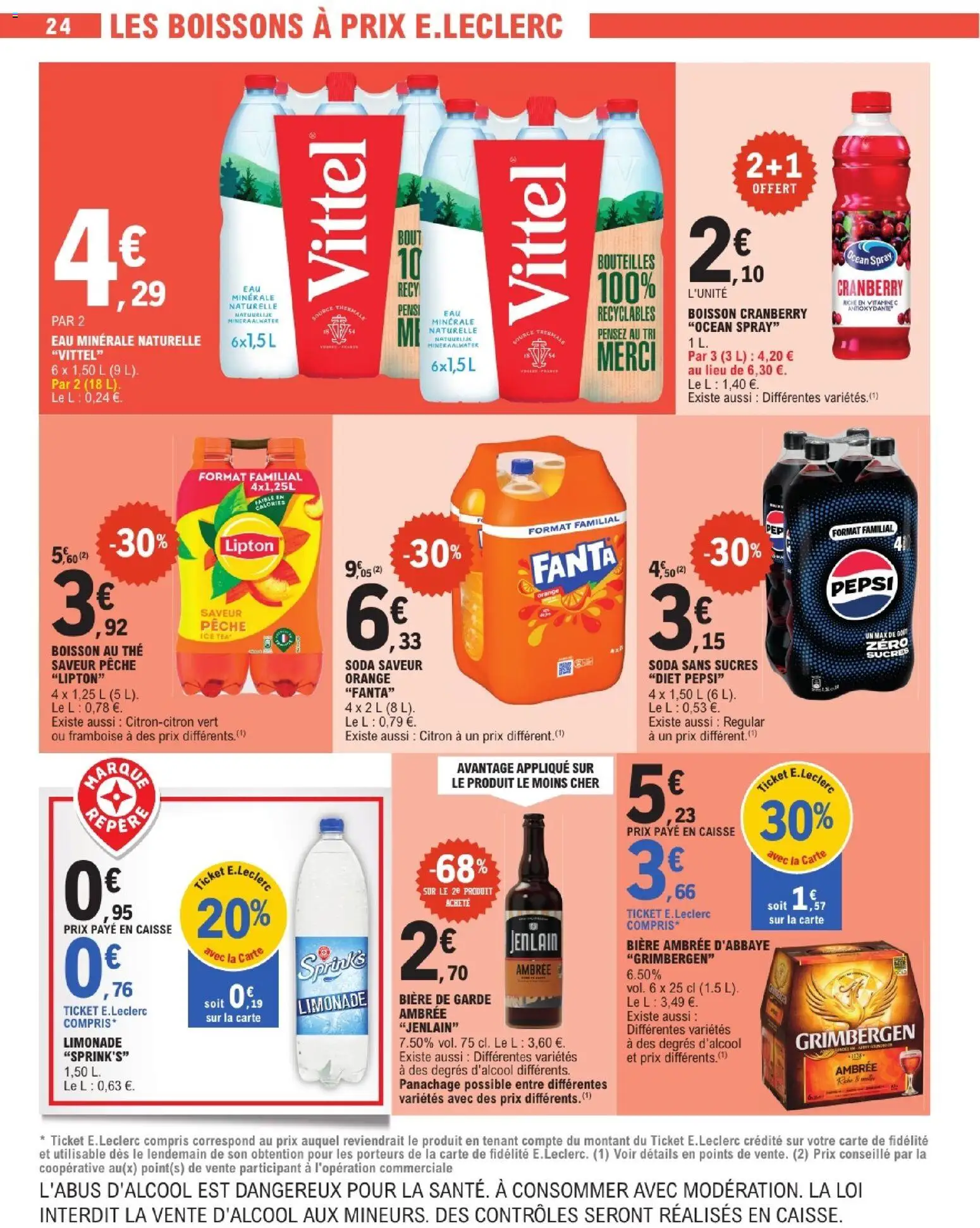 {H1} | Page: 24 | Produits: Eau minérale, Orange, Pêche, Eau minérale naturelle