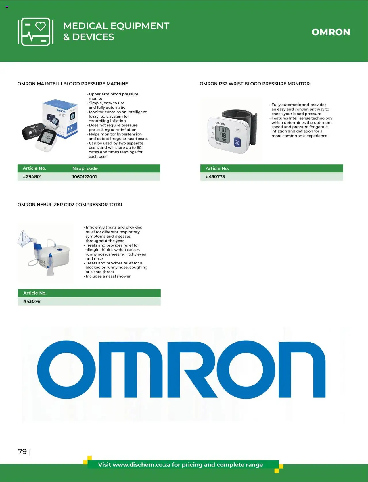 Dis-Chem - HomeCare Catalogue │ valid from 01.01.2025 | Page: 82 | Products: Dates, Monitor, Shower, Compressor