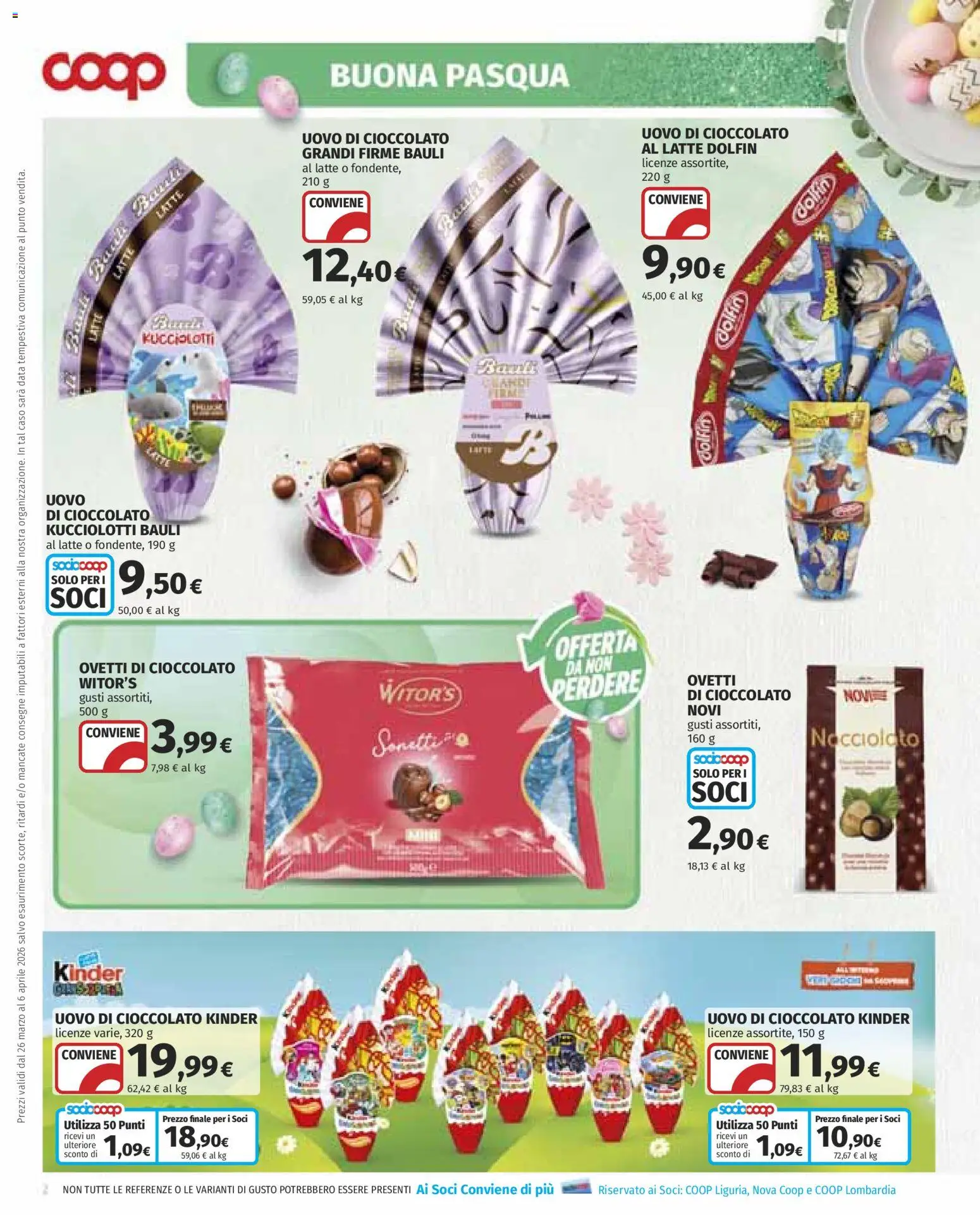 Volantino COOP del 26.03.2026 | Pagina: 2 | Prodotti: Cioccolato, Latte, Data