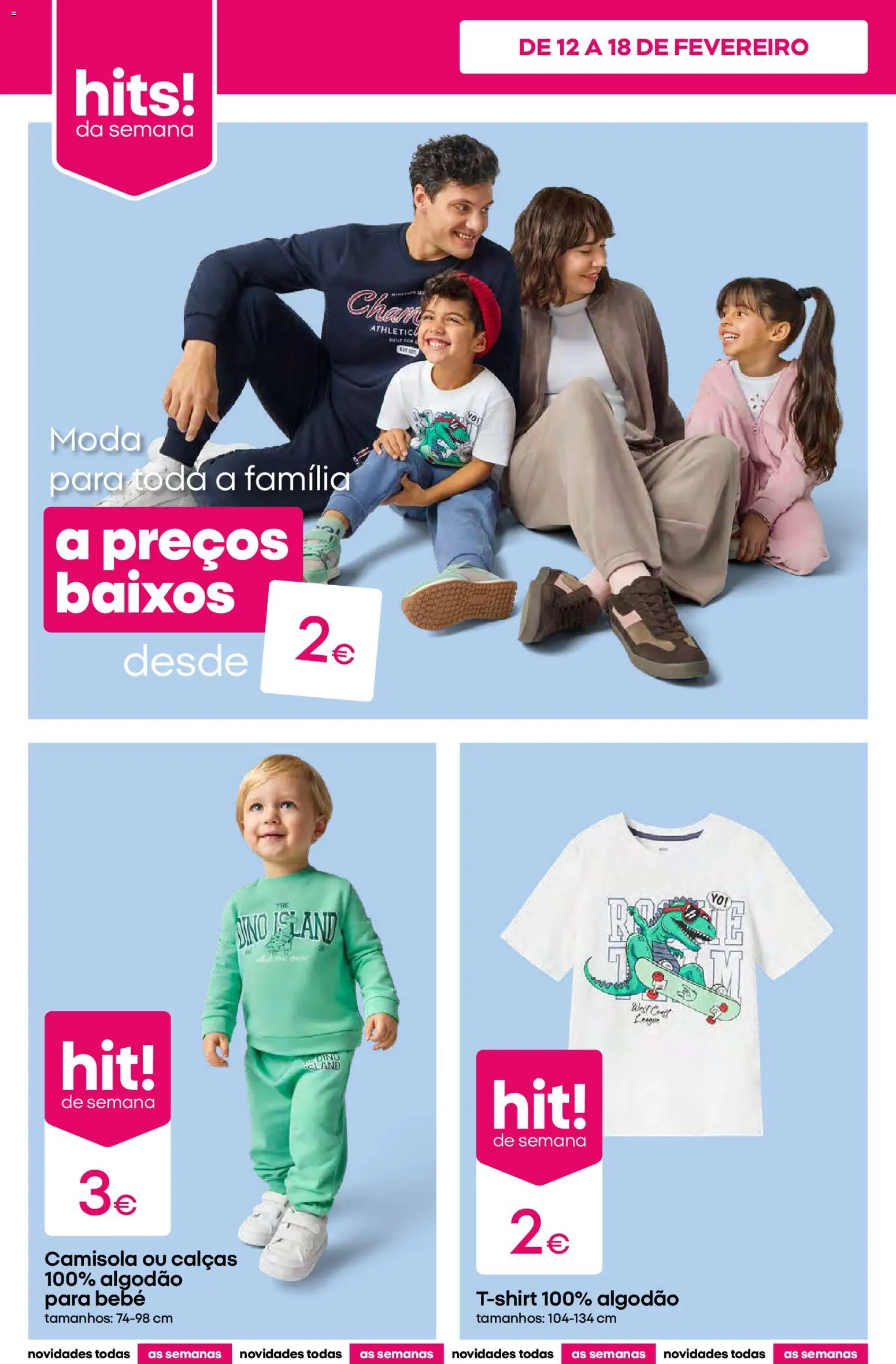 Pepco folheto │ válido de 12.02.2026 | Página: 2 | Produtos: Algodão, Calças, Camisola
