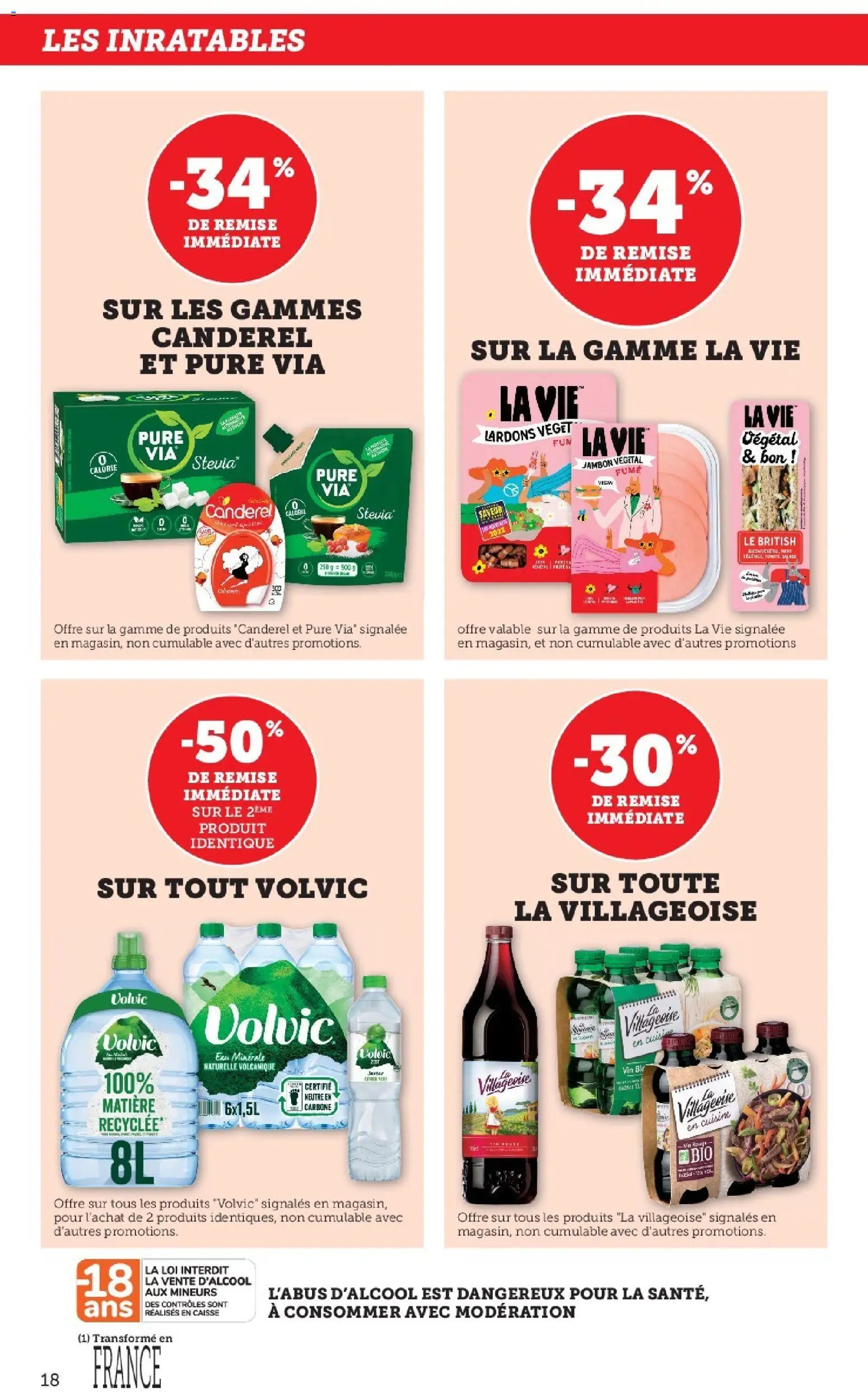 {H1} | Page: 18 | Produits: Eau minérale, Eau minérale naturelle, Jambon, Vin