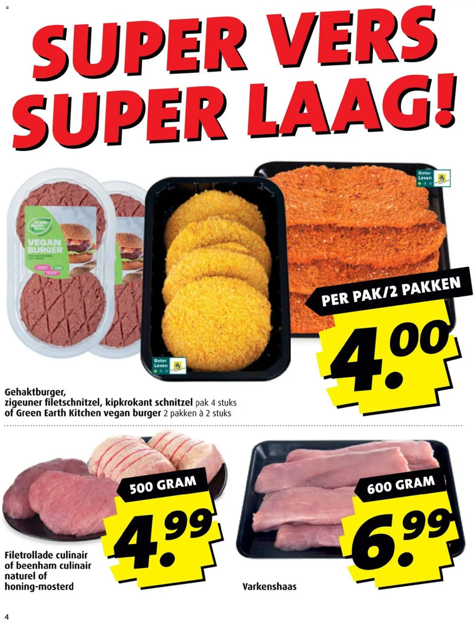 {H1} | Pagina: 4 | Producten: Schnitzel