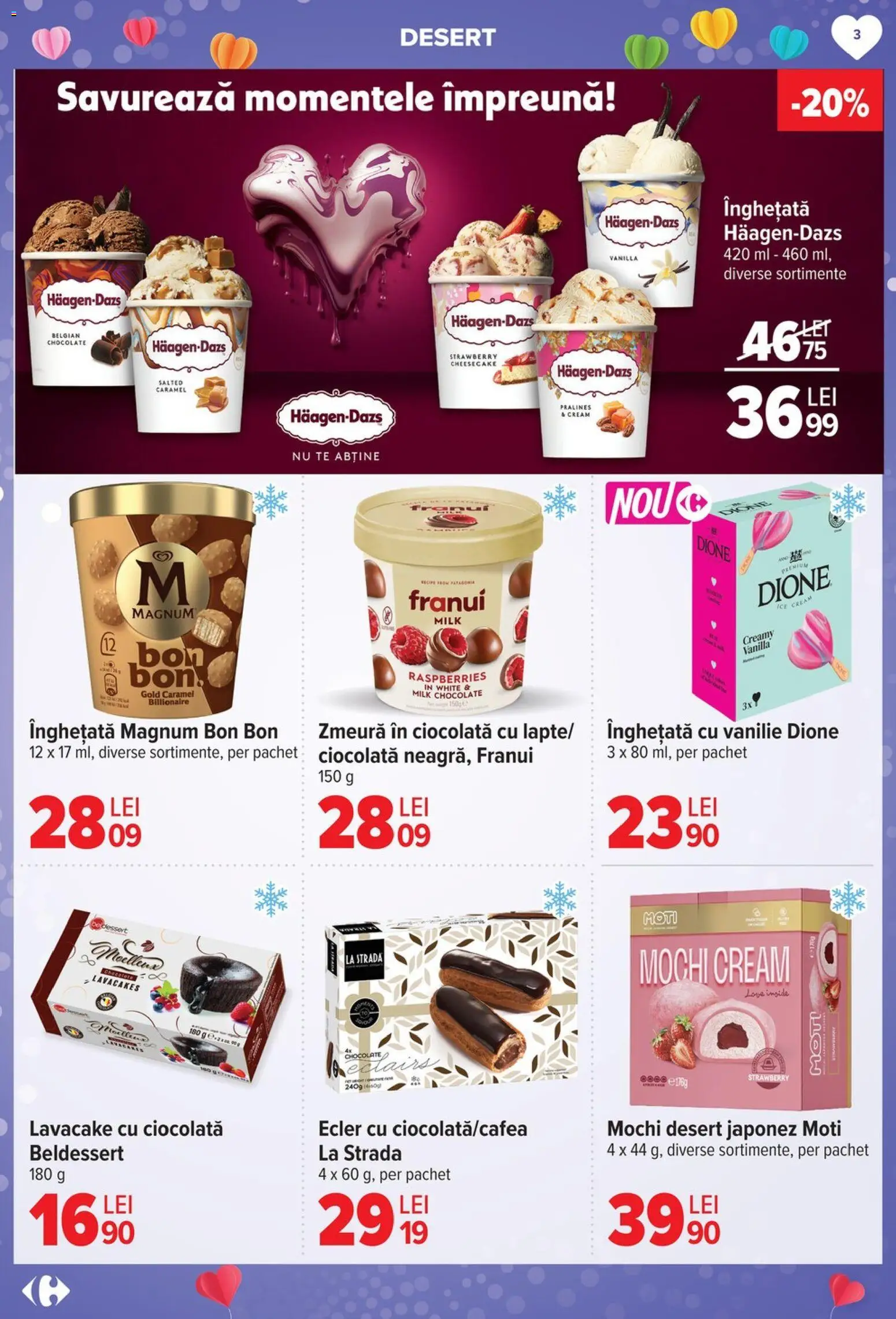 Noul catalog Carrefour – valabil de la 04.02.2026 | Pagină: 3 | Produse: Praline, Lapte, Soda, Ciocolată