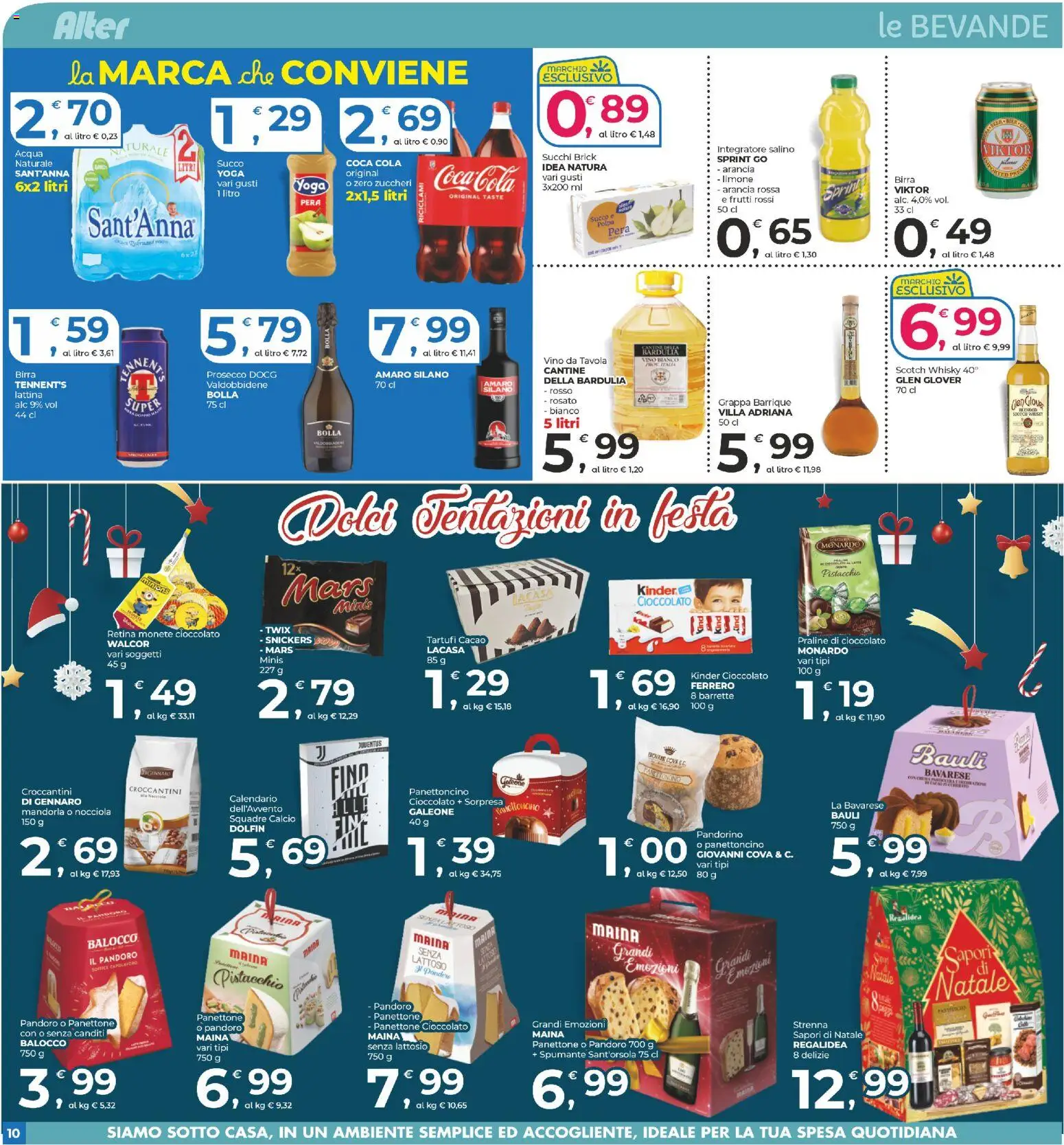 Volantino Alter Discount del 25.11.2025 | Pagina: 10 | Prodotti: Tennent's, Prosecco, Pandoro, Grappa