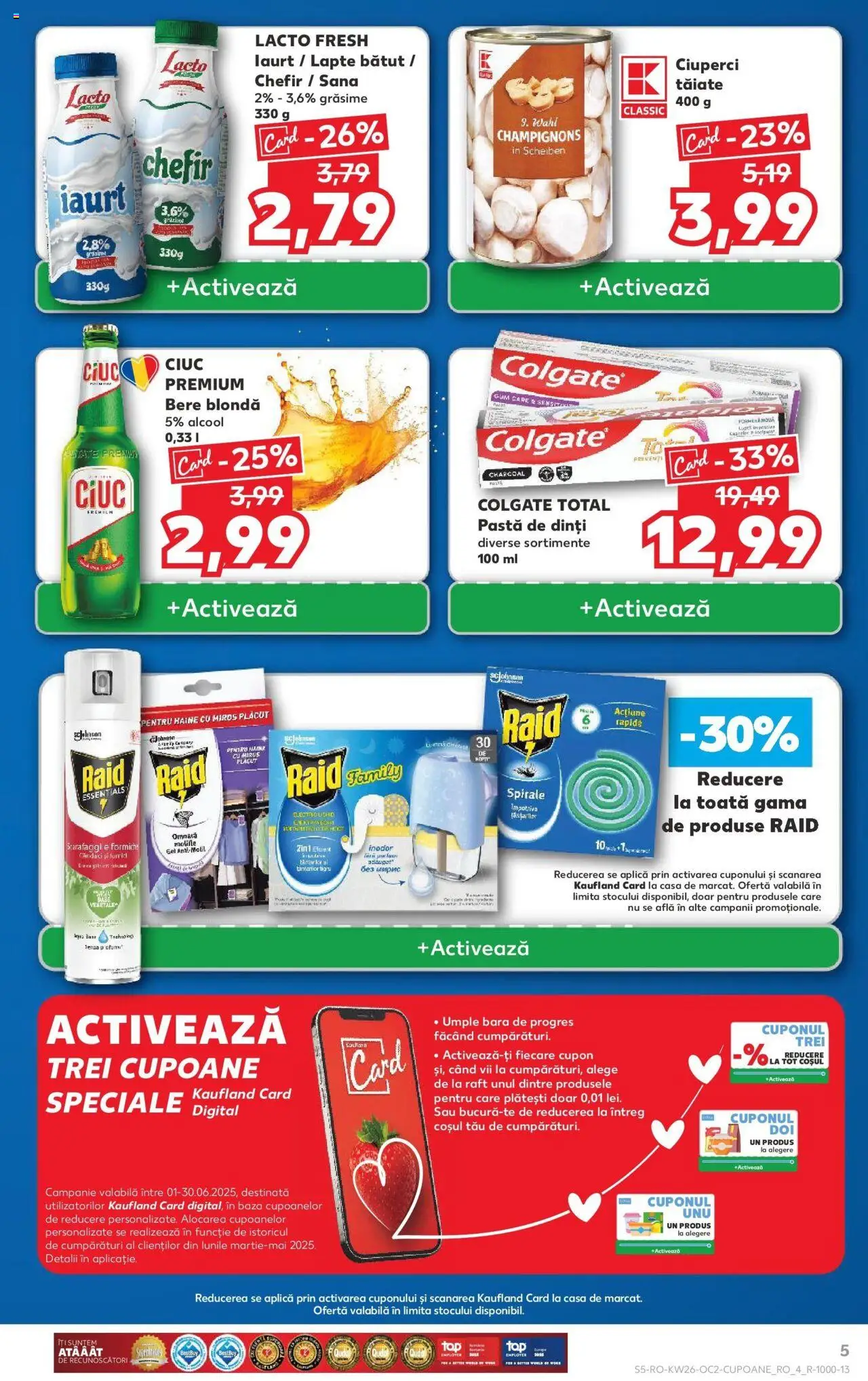 Catalog Kaufland - Bucureşti – valabil de la 25.06.2025 | Pagină: 5 | Produse: Raft, Ciuperci, Lapte, Bere