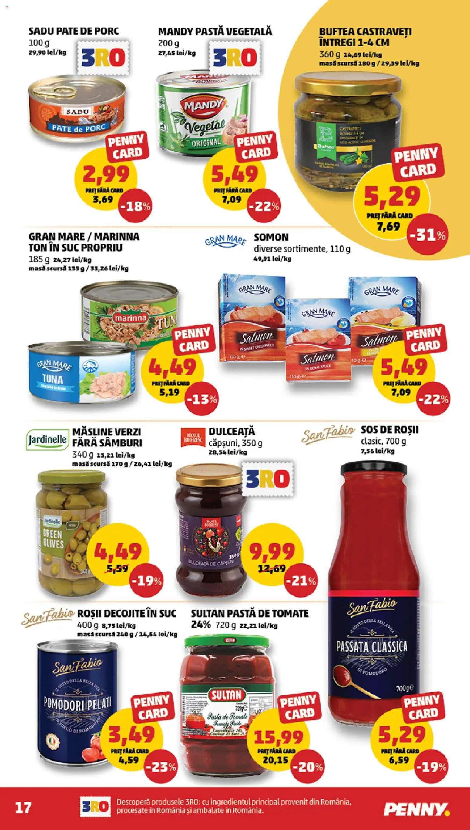 Noul catalog PENNY – valabil de la 18.03.2026 | Pagină: 17 | Produse: Masă, Pastă de tomate, Suc, Sos