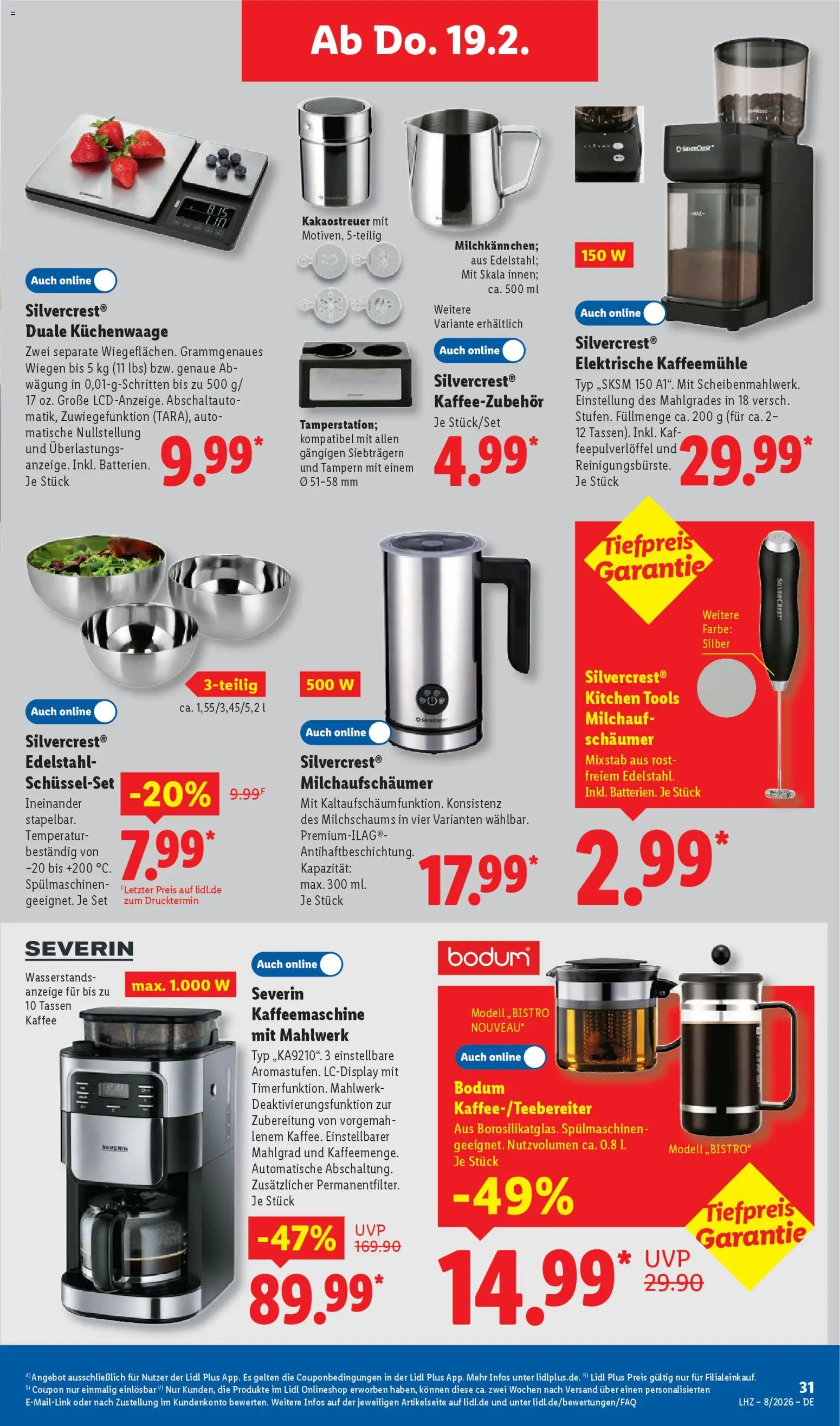 Lidl Prospekt Düsseldorf – gültig ab 16.02.2026 | Seite: 51 | Produkte: Kaffeemaschine, Kaffee, Mixstab