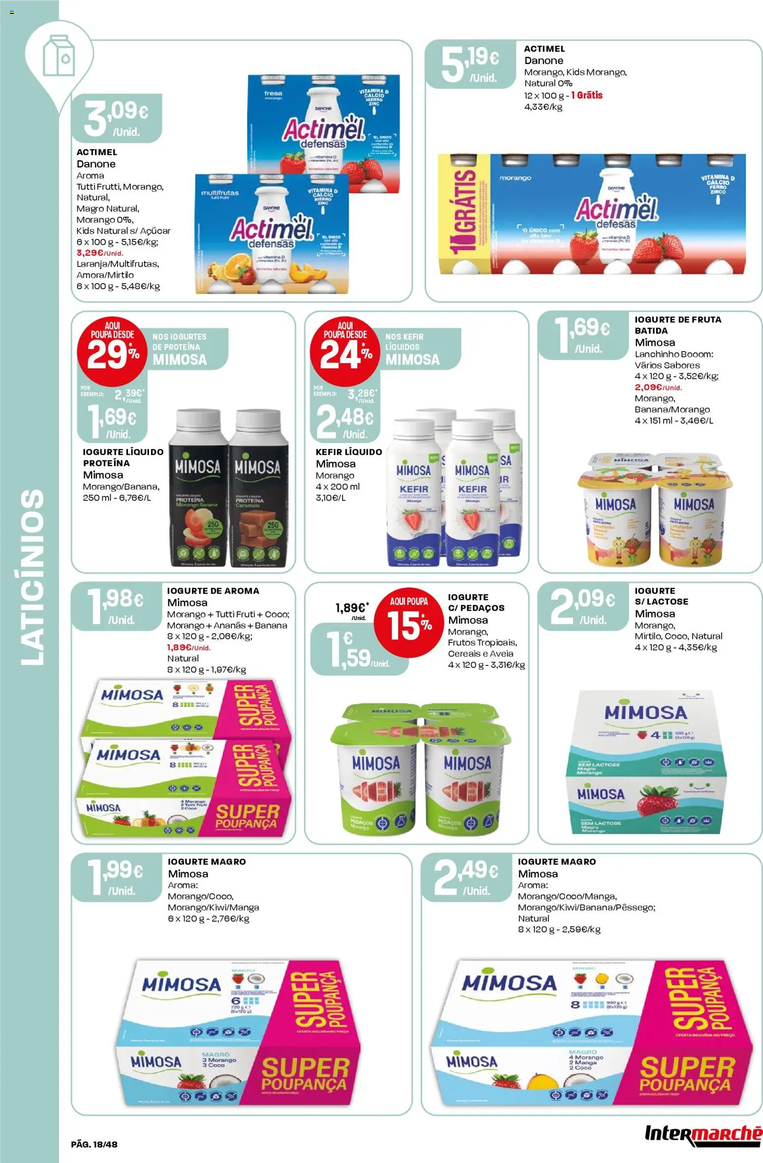 Intermarché folheto │ válido de 29.01.2026 | Página: 18 | Produtos: Aveia, Iogurte, Vitamina d, Morangos