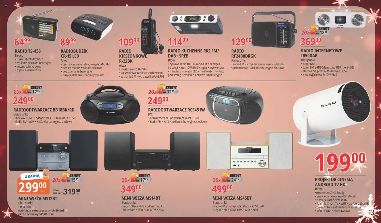 E.Leclerc Gazetka - Warszawa Bielany od 18.11.2025 | Strona: 13 | Produkty: Radio, USB, Radio kuchenne, Zegar