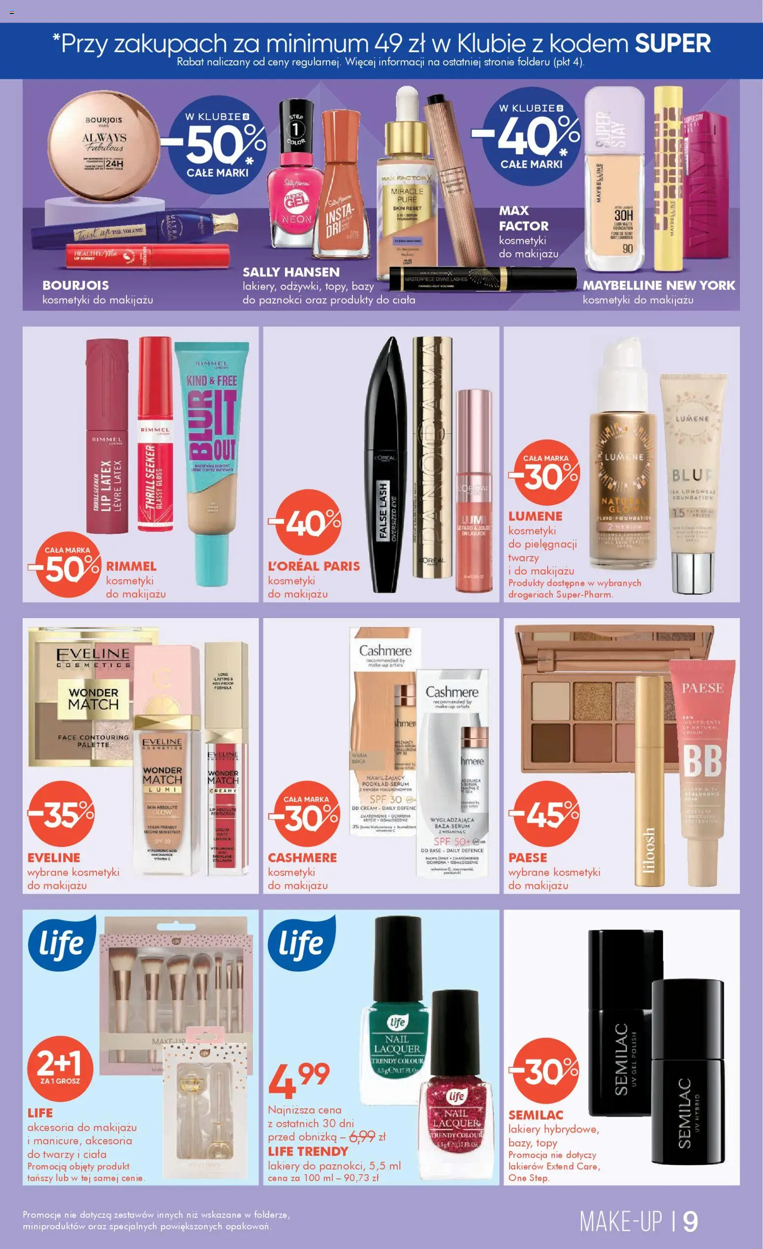 Super-pharm Gazetka od 27.01.2026 | Strona: 9 | Produkty: Kosmetyki, Lakiery