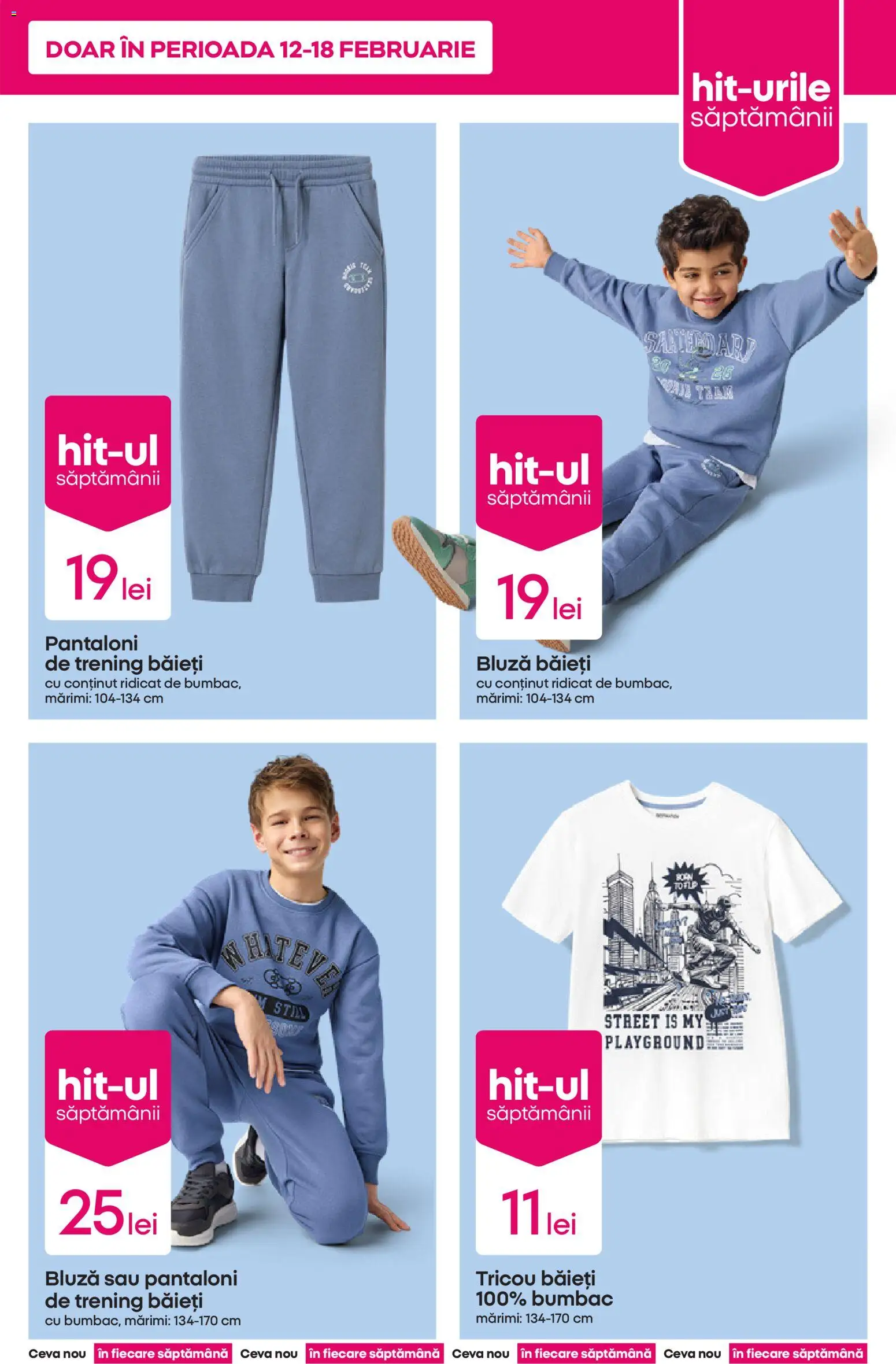 Noul catalog Pepco – valabil de la 12.02.2026 | Pagină: 3 | Produse: Trening, Tricou, Bluză, Pantaloni