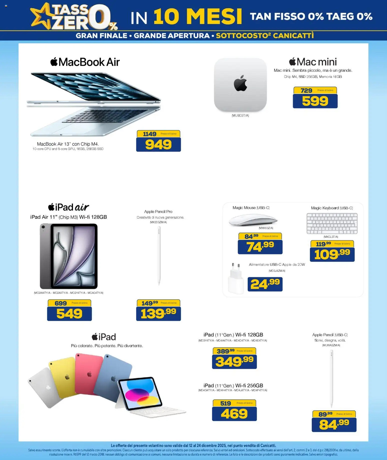 Volantino Euronics del 12.12.2025 | Pagina: 6 | Prodotti: Macbook air, Mouse, Ipad, Macbook