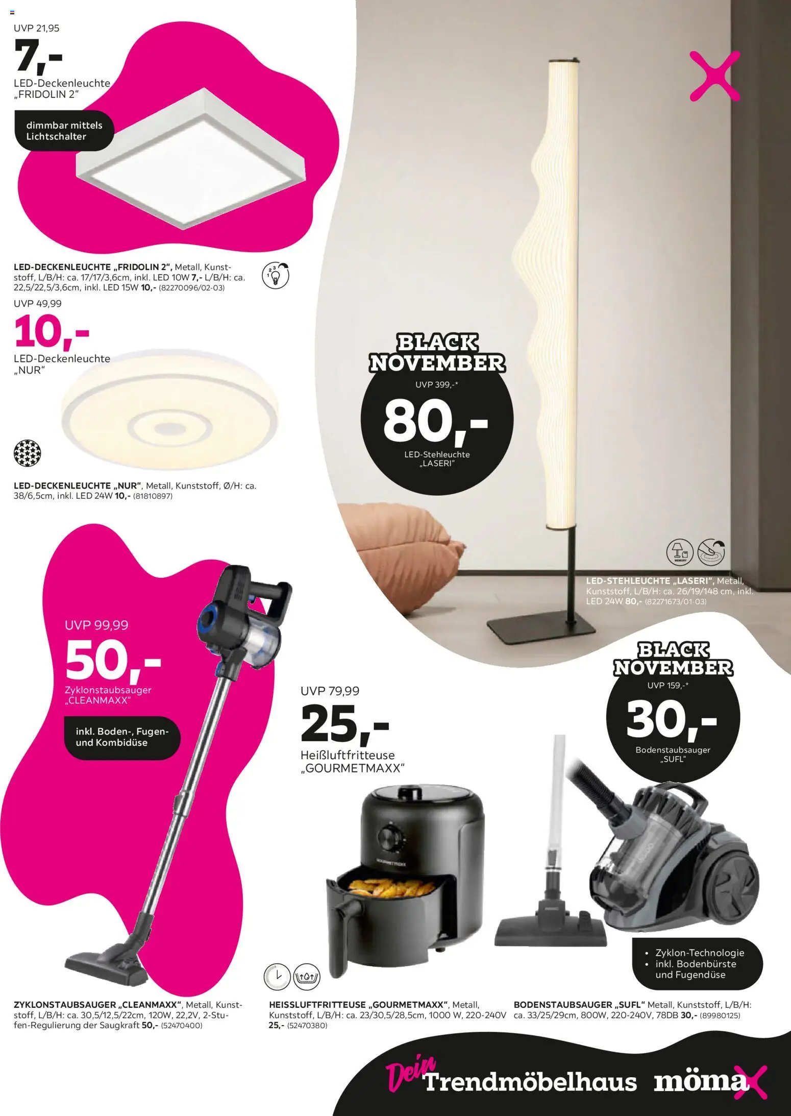Mömax Black Friday – gültig ab 20.10.2025 | Seite: 3 | Produkte: Heißluftfritteuse