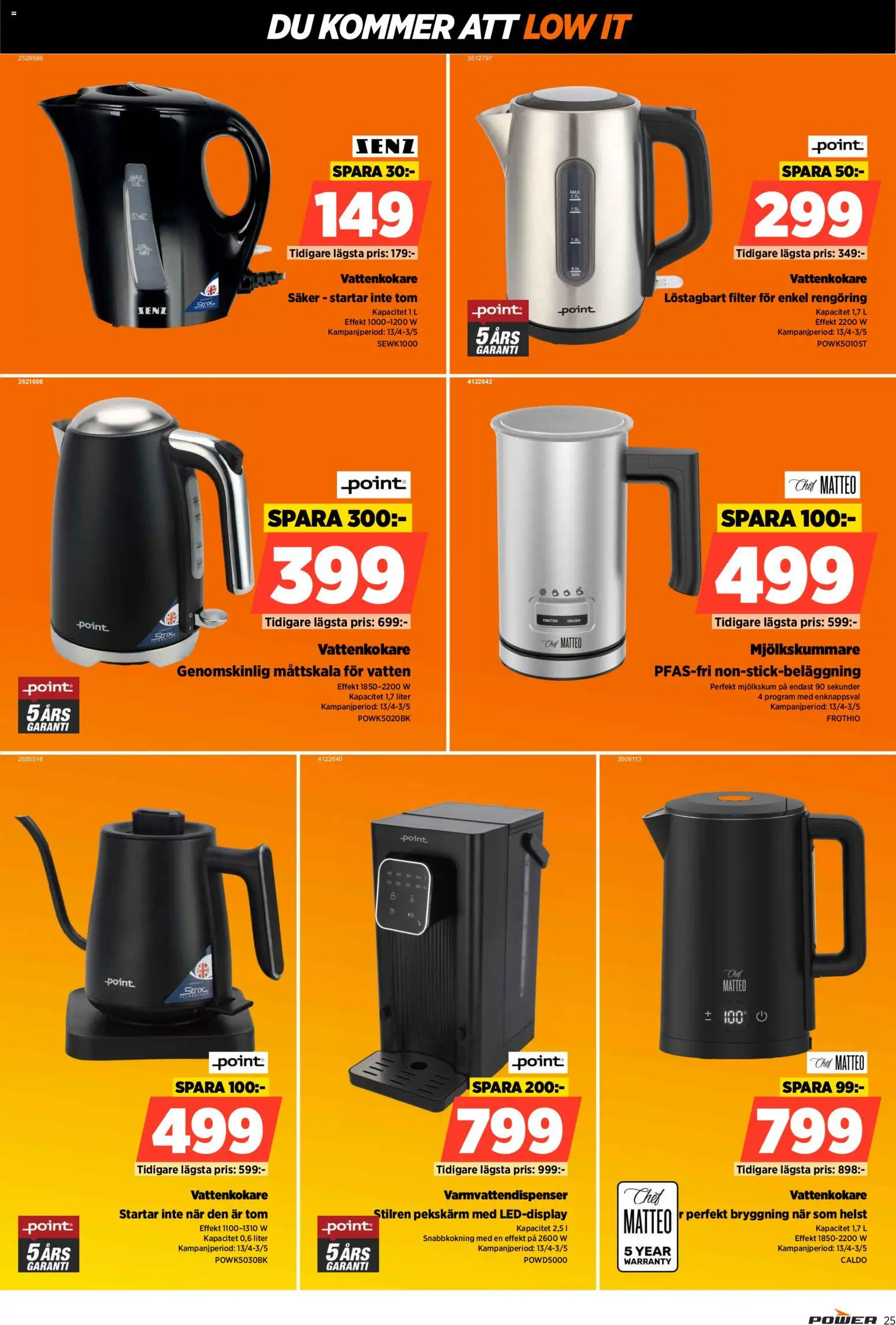 Power reklamblad aktuell från 13.04.2026 | Sida: 25 | Produkter: Vattenkokare, Filter