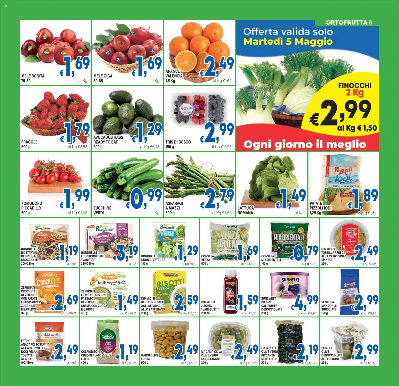 Volantino DEM del 29.04.2026 | Pagina: 5 | Prodotti: Noci, Spinaci, Zucchine, Lattuga