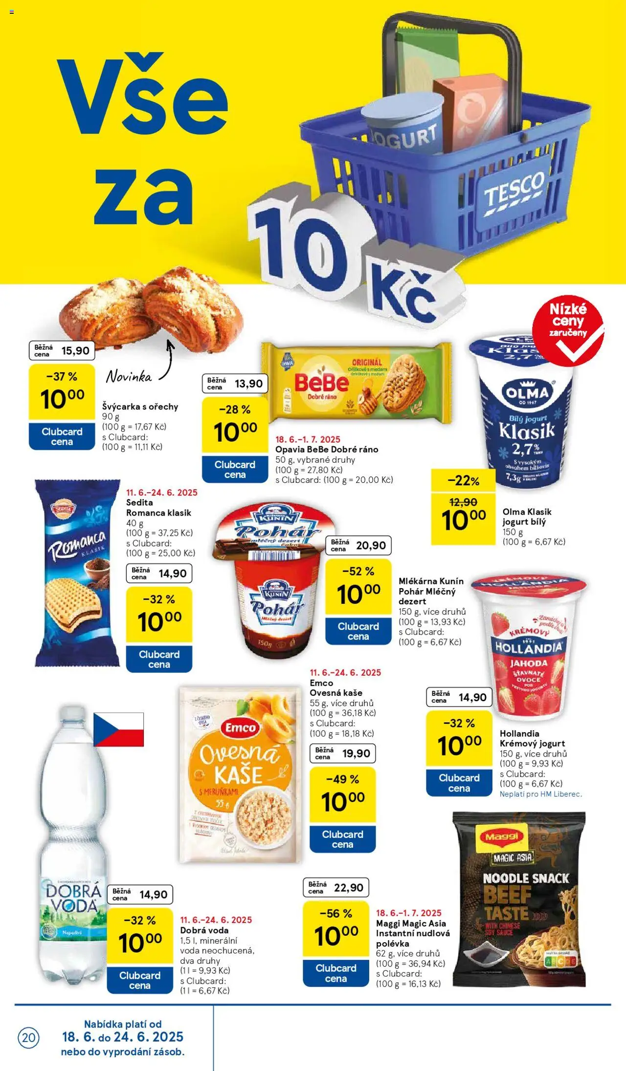 Tesco leták - Hypermarket od 18.06.2025 | Strana: 20 | Produkty: Ovoce, Voda, Jogurt, Pohár