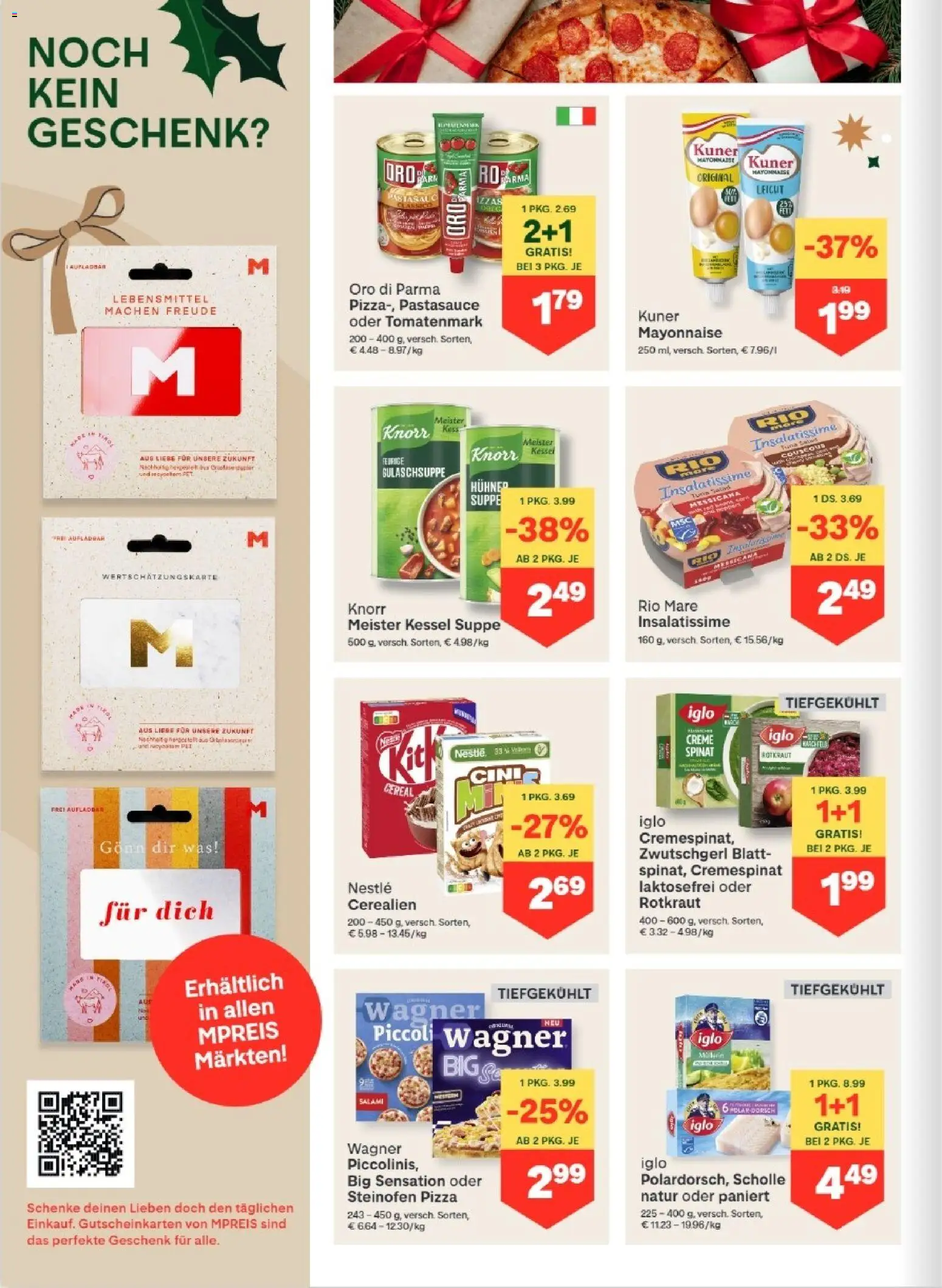 MPREIS Absam gültig ab 18.12.2025 | Seite: 12 | Produkte: Mayonnaise, Libacomb, Pizza