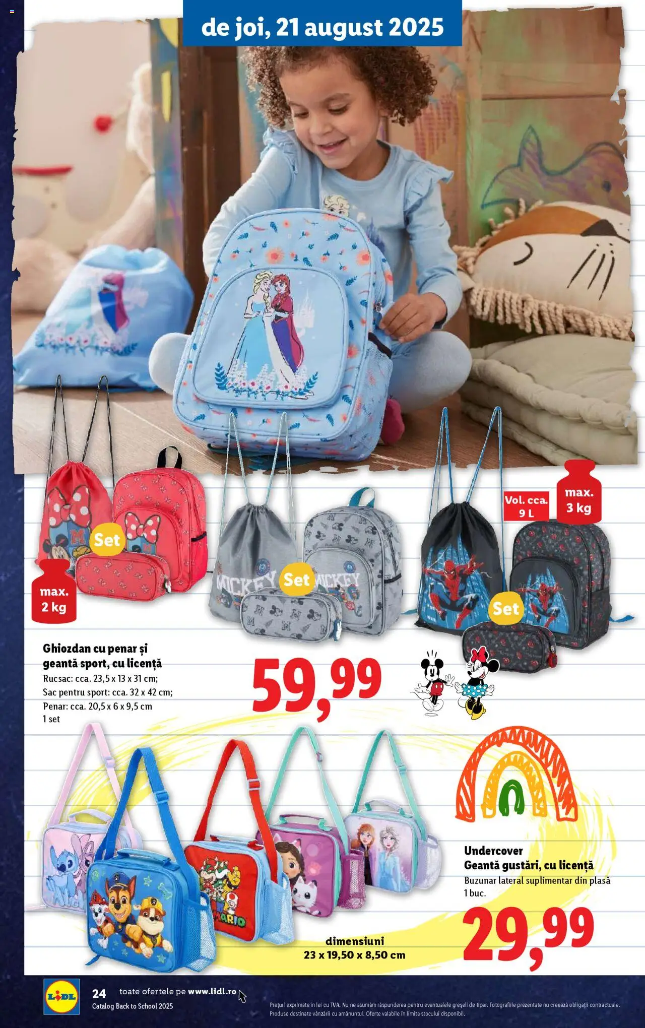 Lidl - Din nou la școală! – valabil de la 11.08.2025 | Pagină: 24 | Produse: Geantă, Ghiozdan, Rucsac
