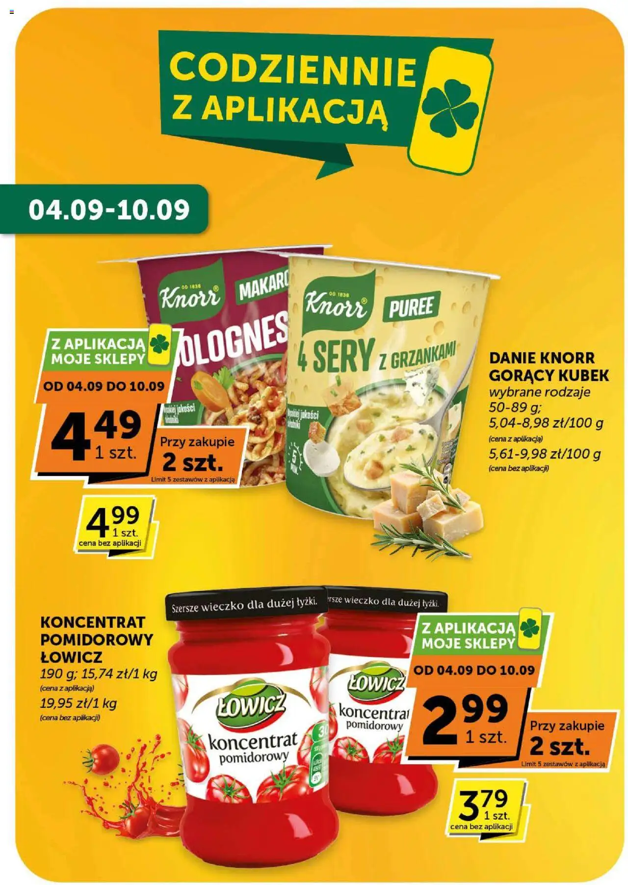 Groszek Gazetka - Market od 04.09.2025 | Strona: 4 | Produkty: Koncentrat pomidorowy, Gorący kubek, Sery