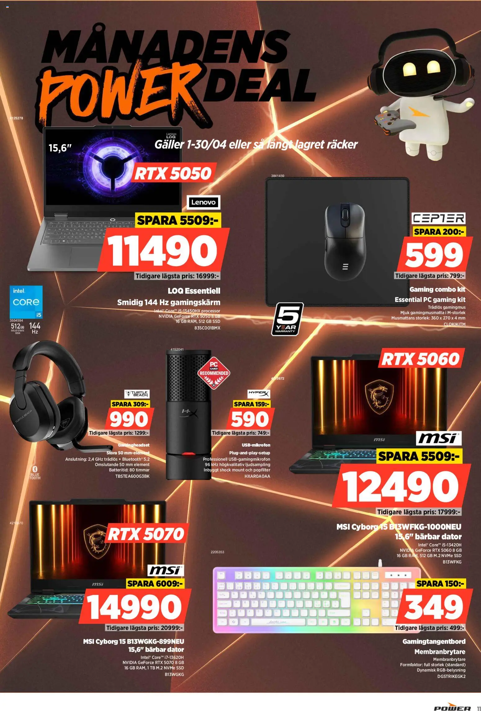 Power reklamblad aktuell från 30.03.2026 | Sida: 11 | Produkter: Galler, PC, Dator