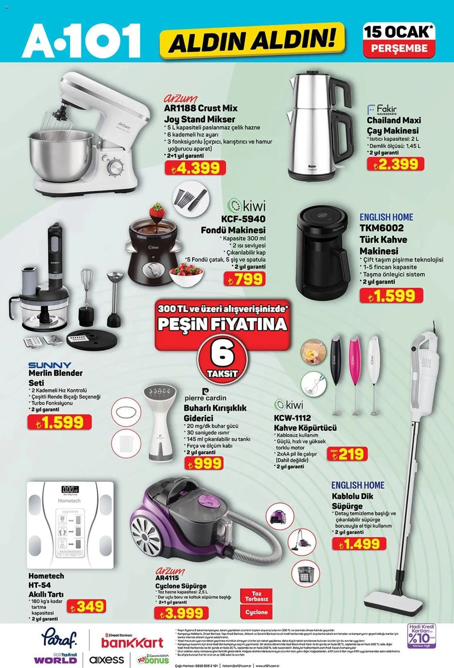 A101 Katalog Aldın Aldın - 15.01.2026 tarihinden itibaren geçerlidir | Sayfa: 7 | Ürünler: Mikser, Blender, Tartı, Spatula