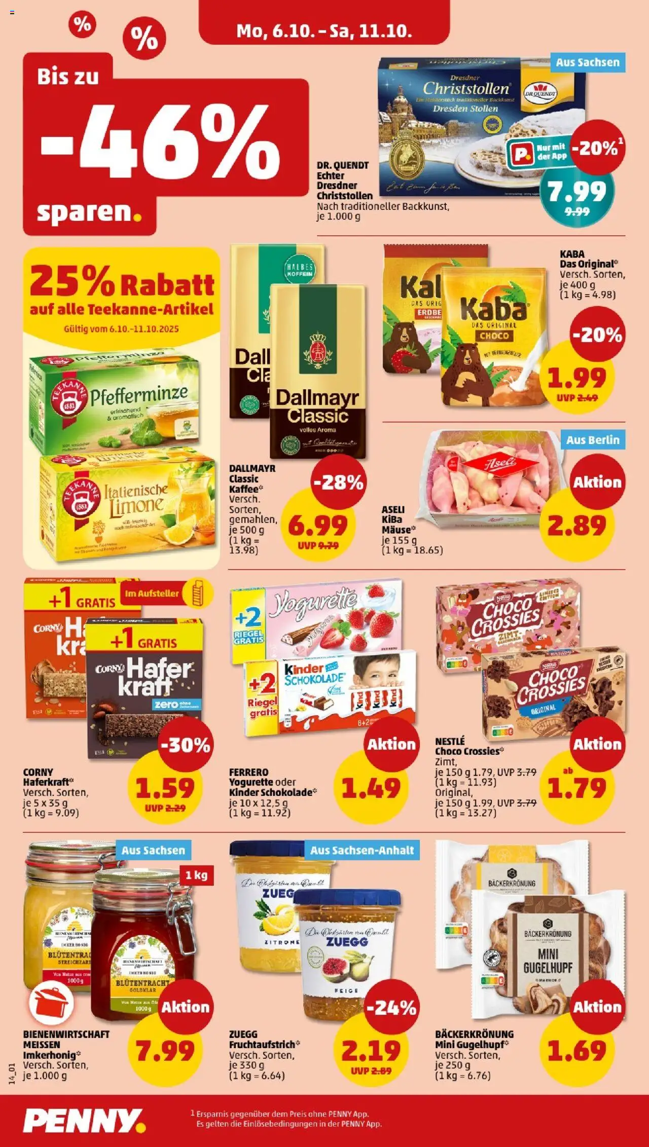 Penny - Berlin – gültig ab 06.10.2025 | Seite: 16 | Produkte: Yogurette, Kaffee, Dallmayr, Zitrone