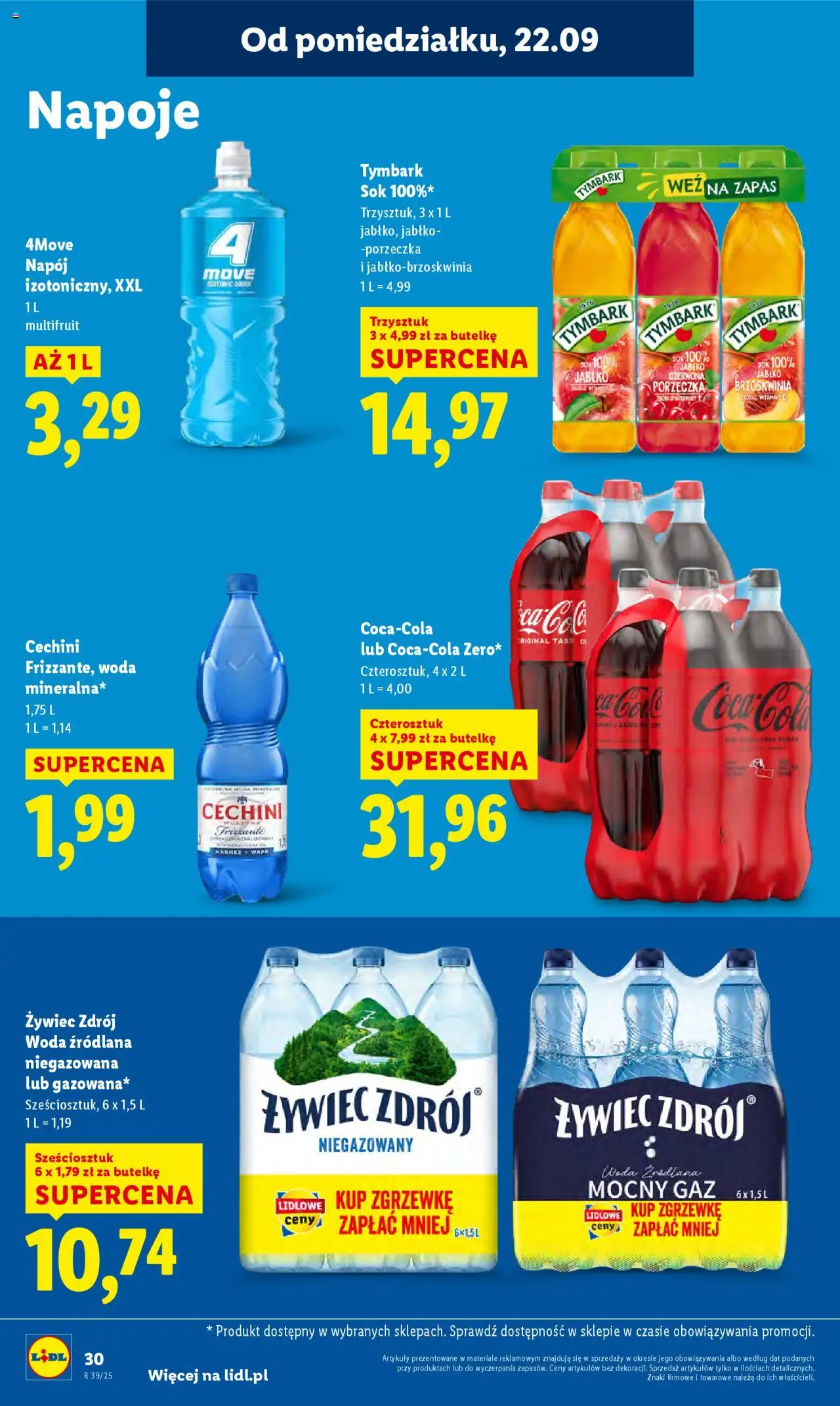 Lidl Gazetka od 22.09.2025 | Strona: 36 | Produkty: Napoje, Woda źródlana, Porzeczka, Woda