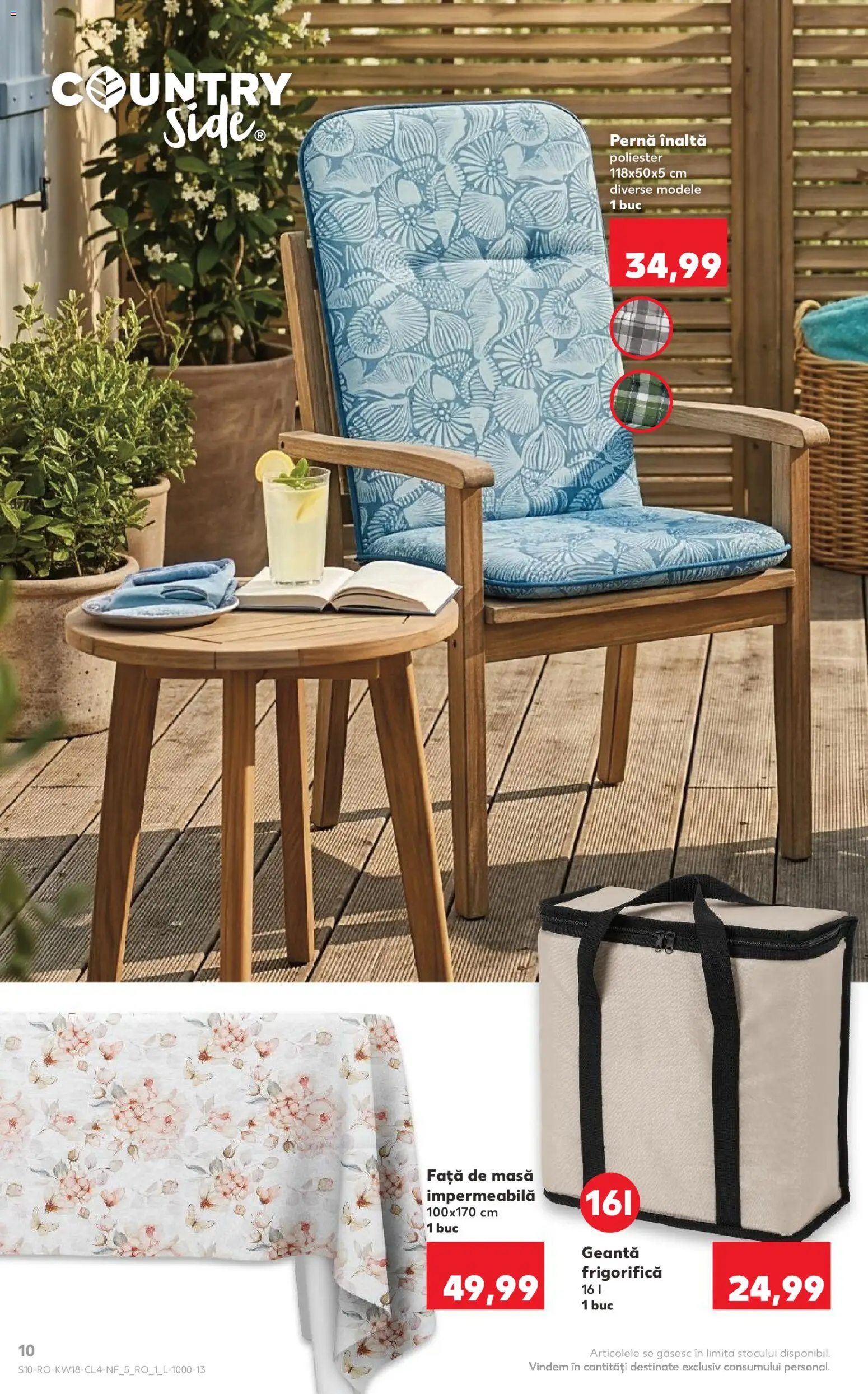 Noul catalog Kaufland – valabil de la 29.04.2026 | Pagină: 10 | Produse: Geantă, Față de masă, Pernă, Masă