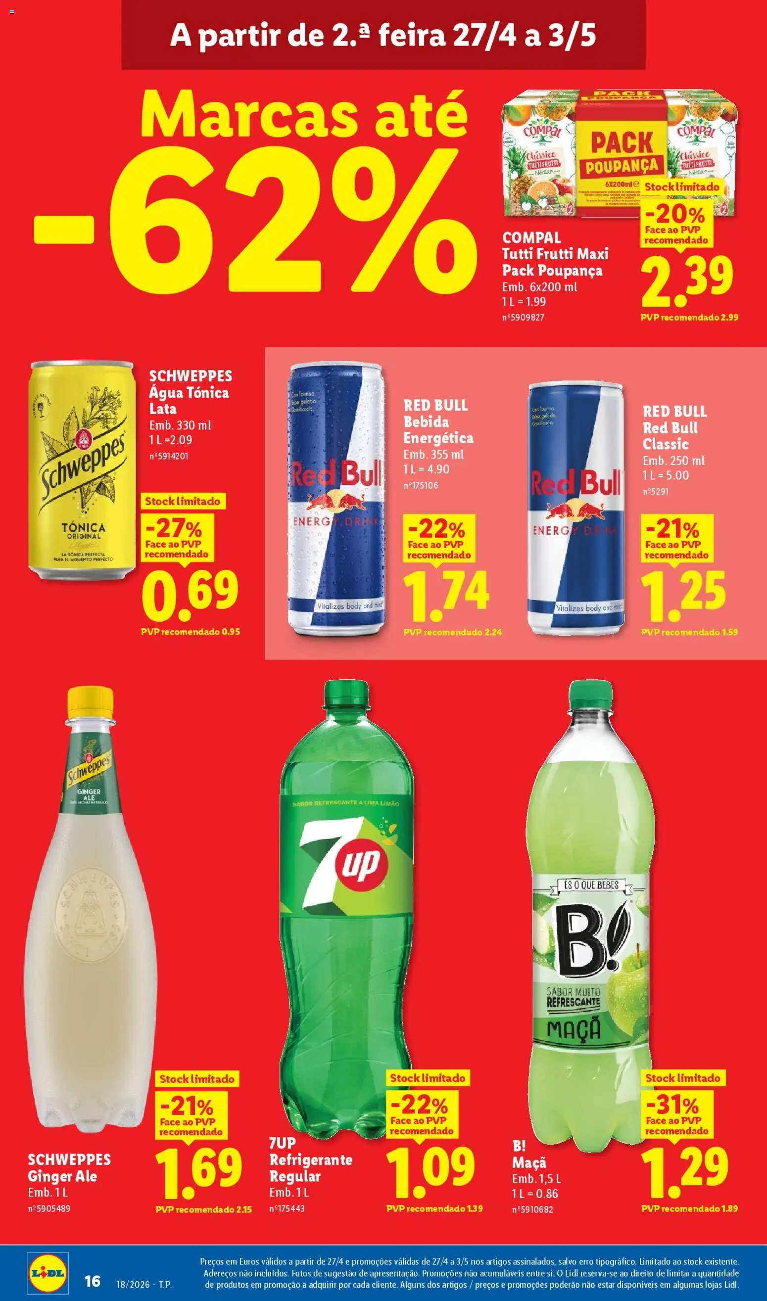 Lidl folheto | 27/04/2026 |  🎉 Como obter um desconto limitado? Poupe ainda hoje! | Portugal