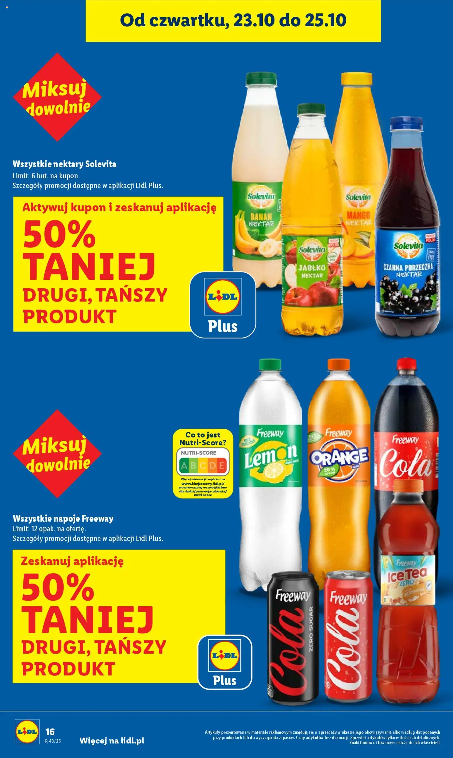 Lidl Gazetka od 23.10.2025 | Strona: 16 | Produkty: Mango, Napoje, Porzeczka, Banan