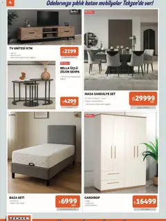 01.11.2025 tarihinden itibaren geçerli olan Tekzen kataloğu önizlemesi | Sayfa: 4 | Ürünler: TV ünitesi, Masa, Sandalye, Zigon sehpa
