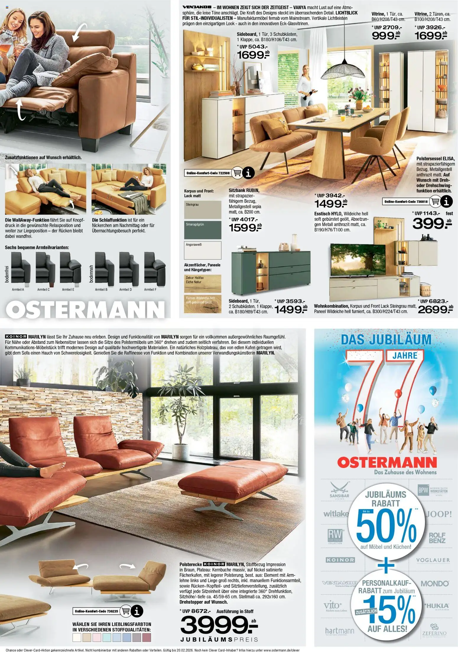 Ostermann Prospekt 	 – gültig ab 14.02.2026 | Seite: 5 | Produkte: Sitzbank, Sofa, Liege, Kuchen