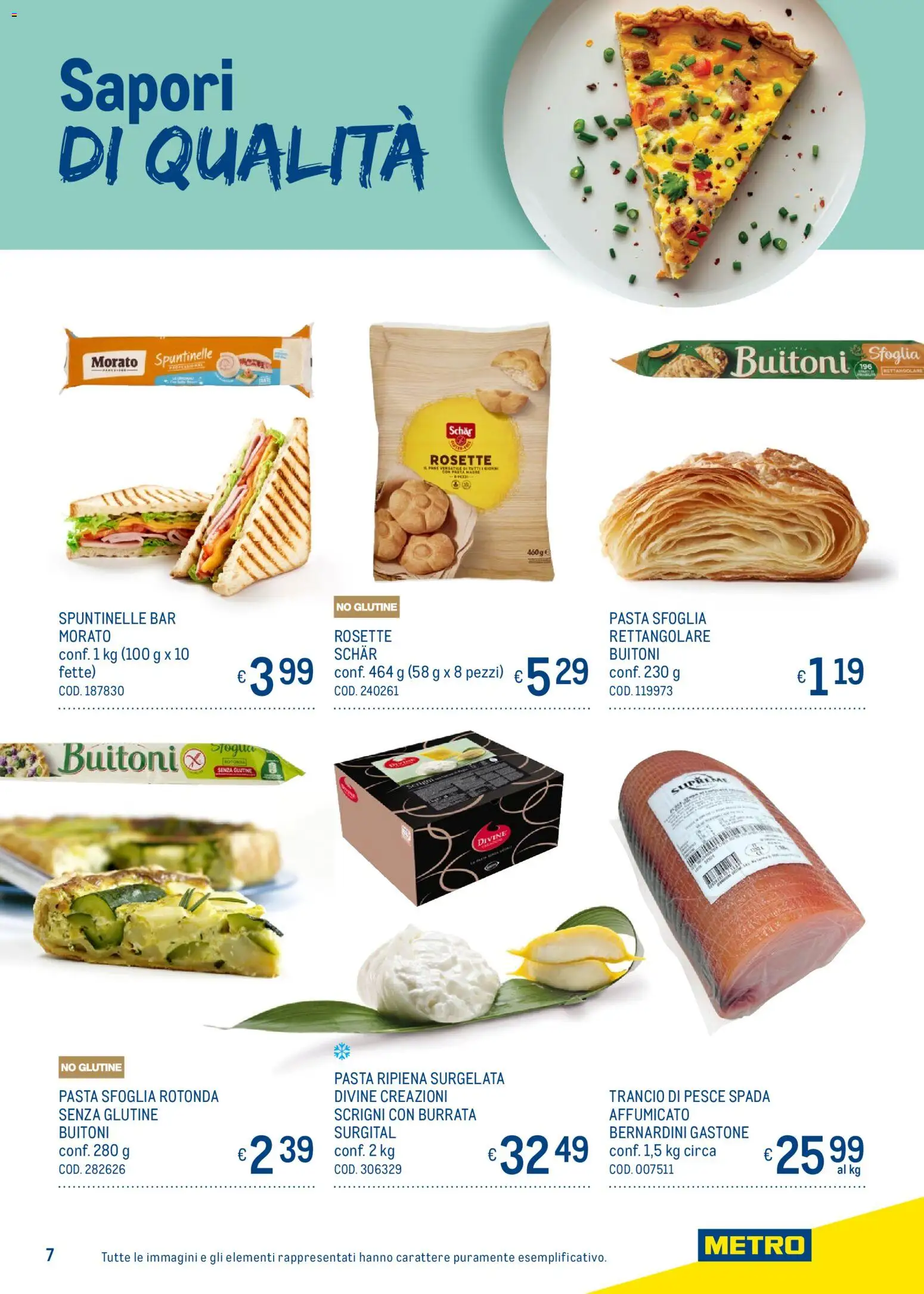 Volantino Metro del 05.03.2026 | Pagina: 7 | Prodotti: Pesce, Pasta sfoglia, Pasta, Pesce spada